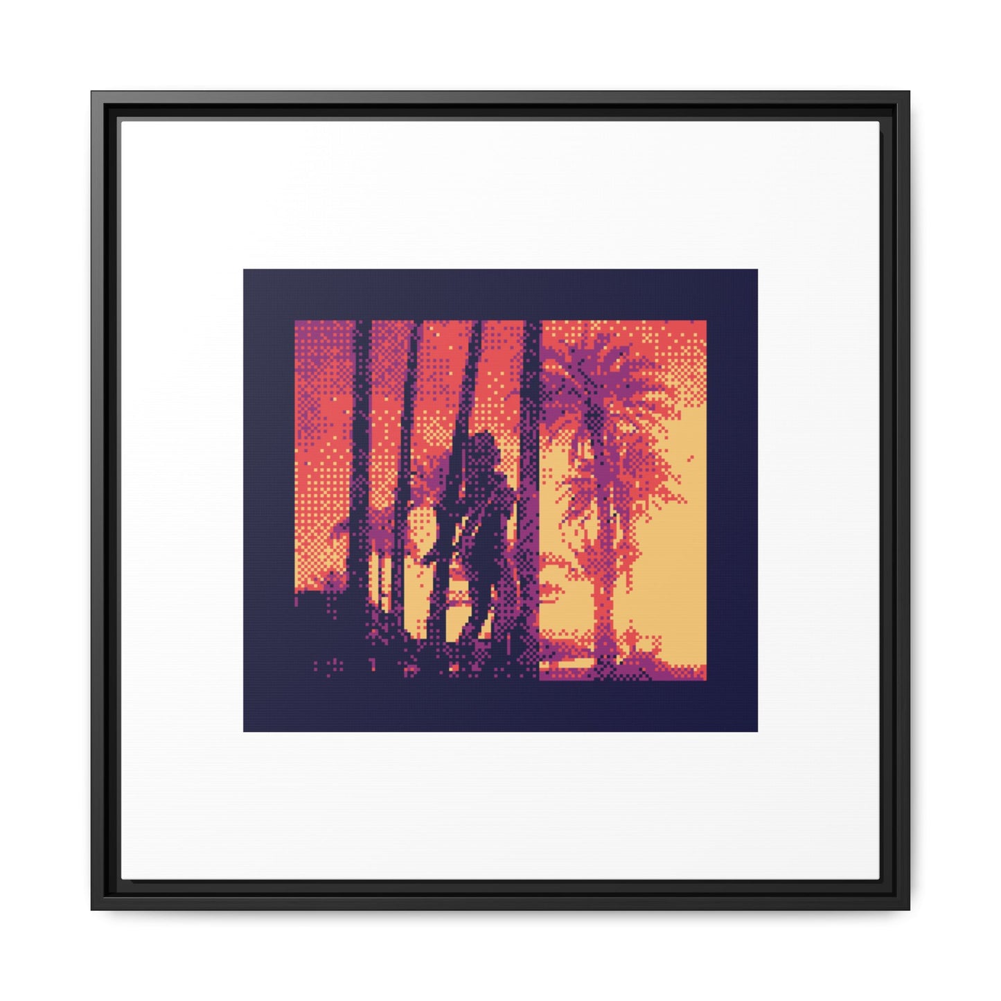 Cullera Beach Framed Matte Canvas Print