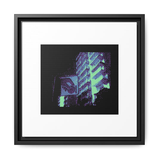 Cullera Parking Framed Matte Canvas Print