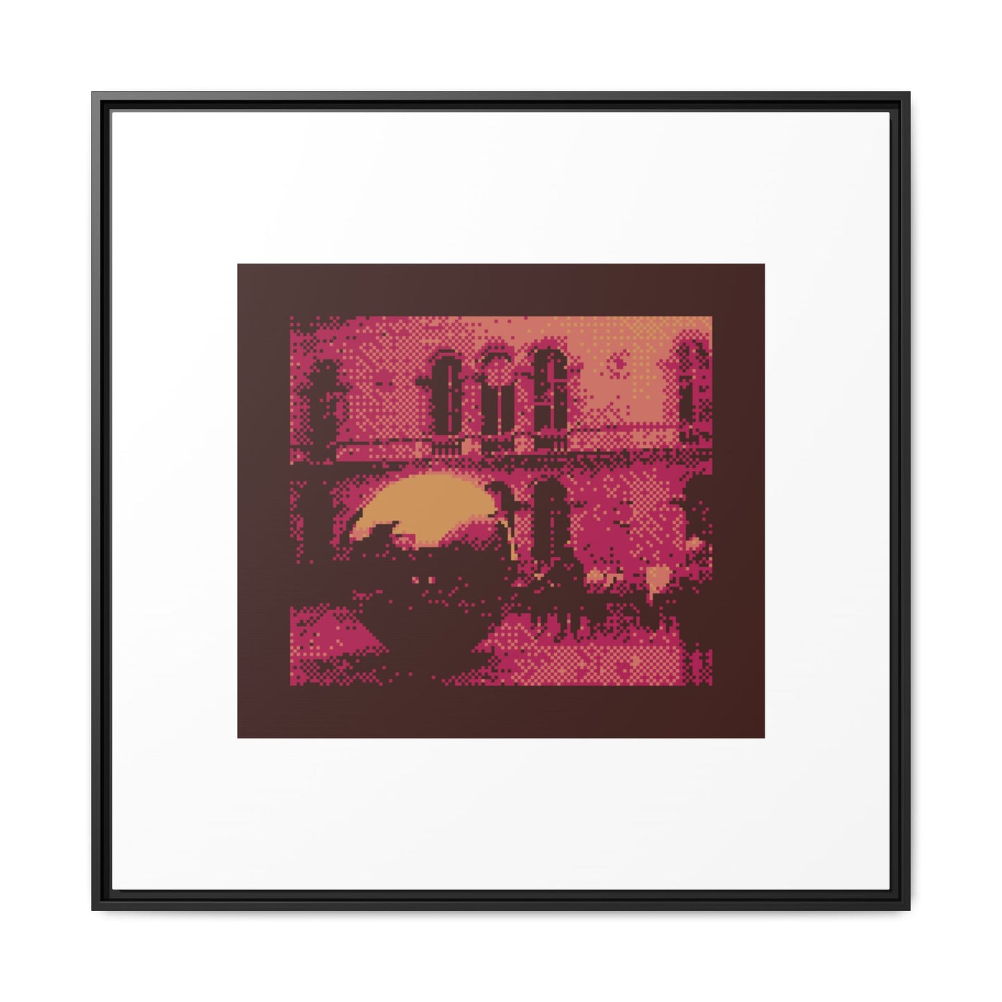 Sphere Within Sphere Framed Matte Canvas Print