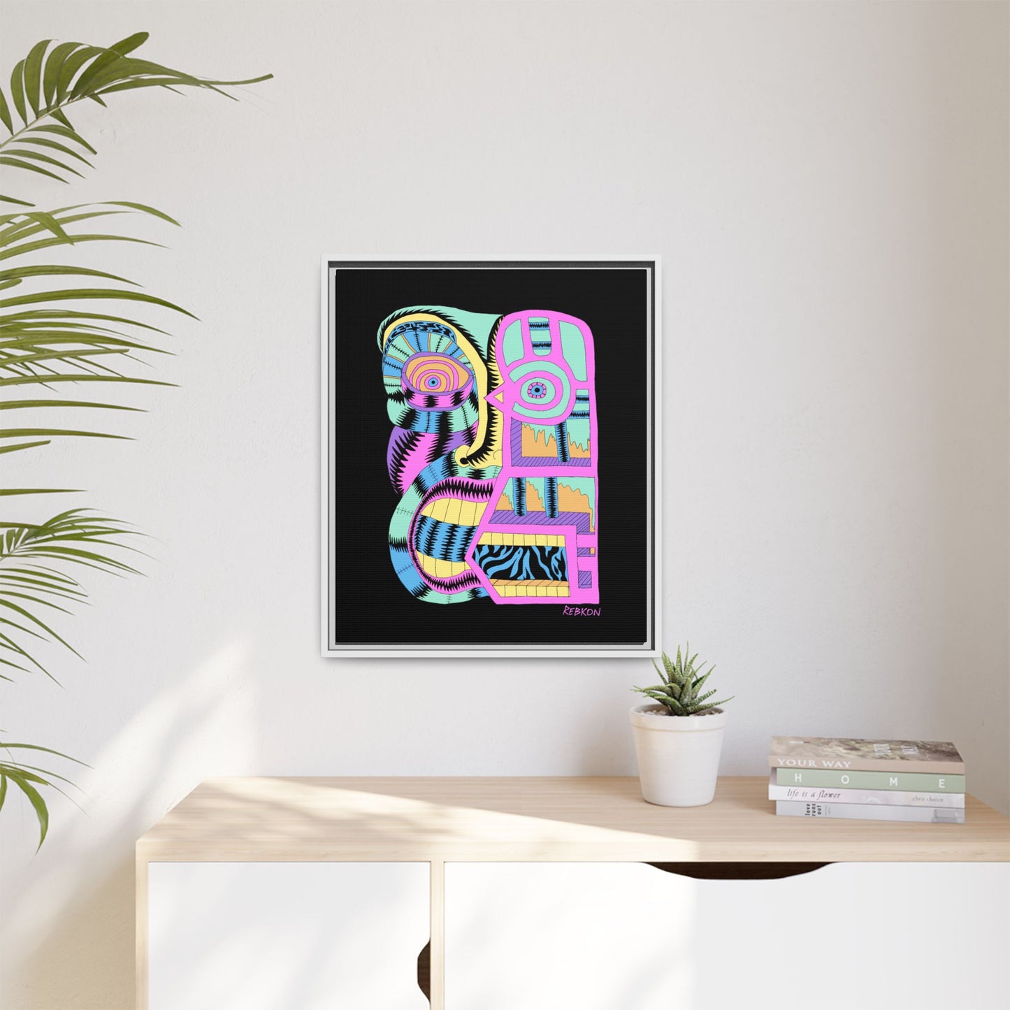 My Face Is Melting Framed Matte Canvas Print