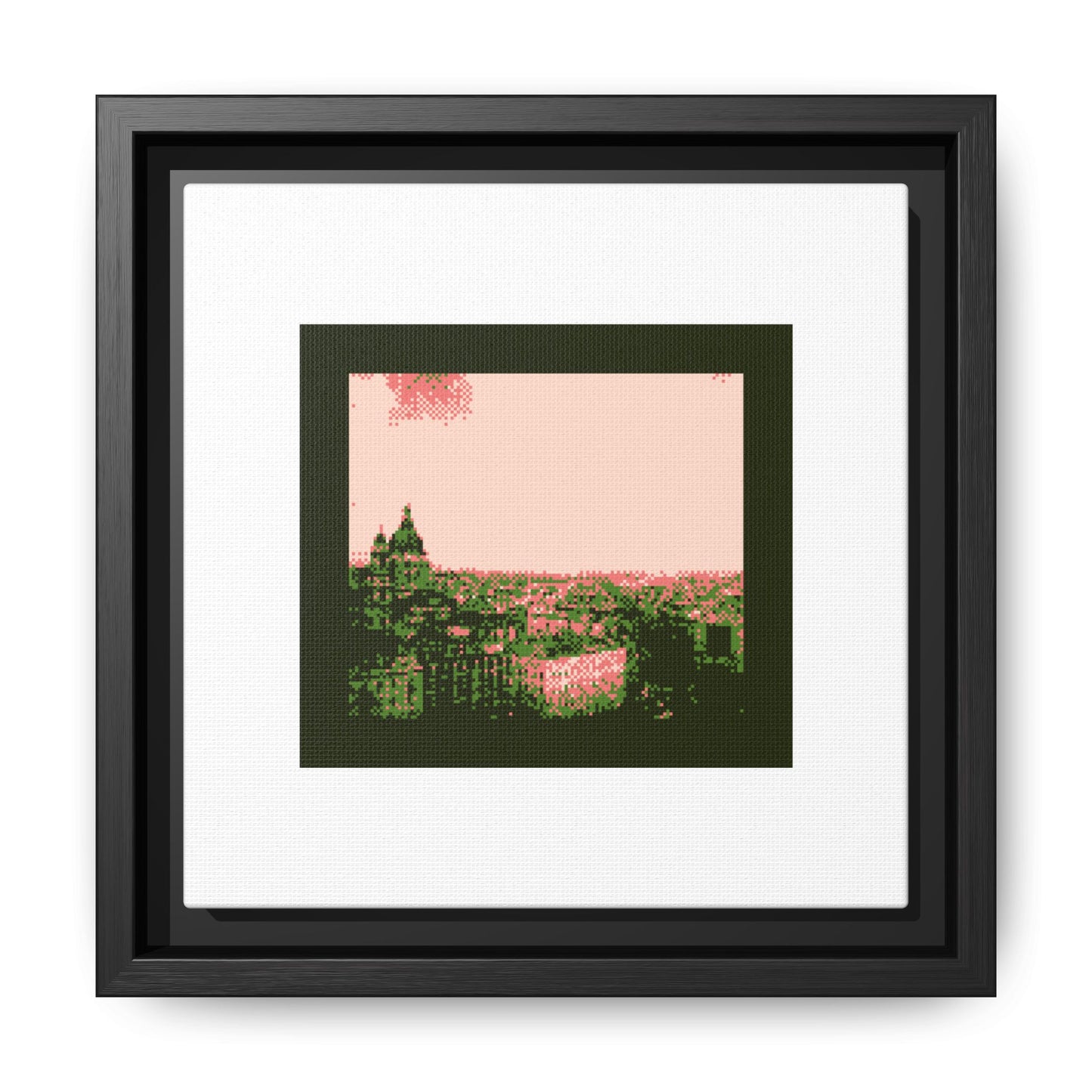 Budapest Skyline Framed Matte Canvas Print