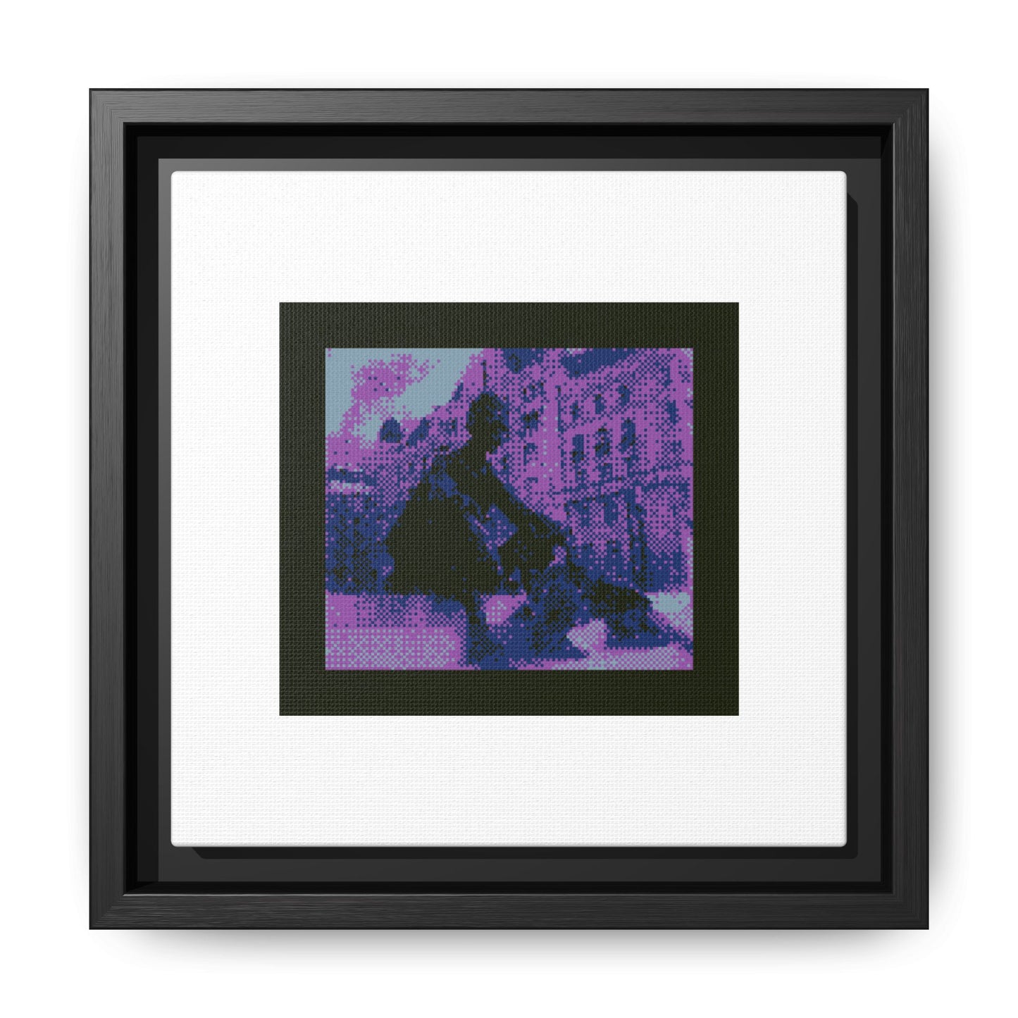 Attila József Sculpture Framed Matte Canvas Print