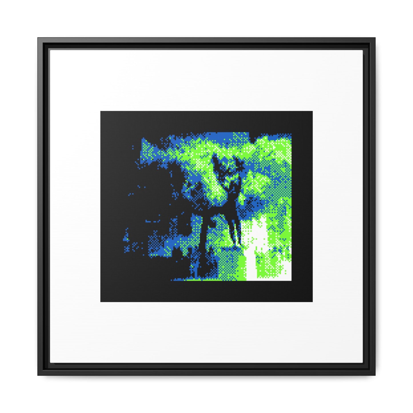 Pl. de la Reina Sculpture Framed Matte Canvas Print