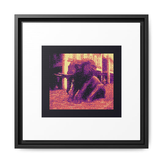 Herd of Hope Elephant Framed Matte Canvas Print