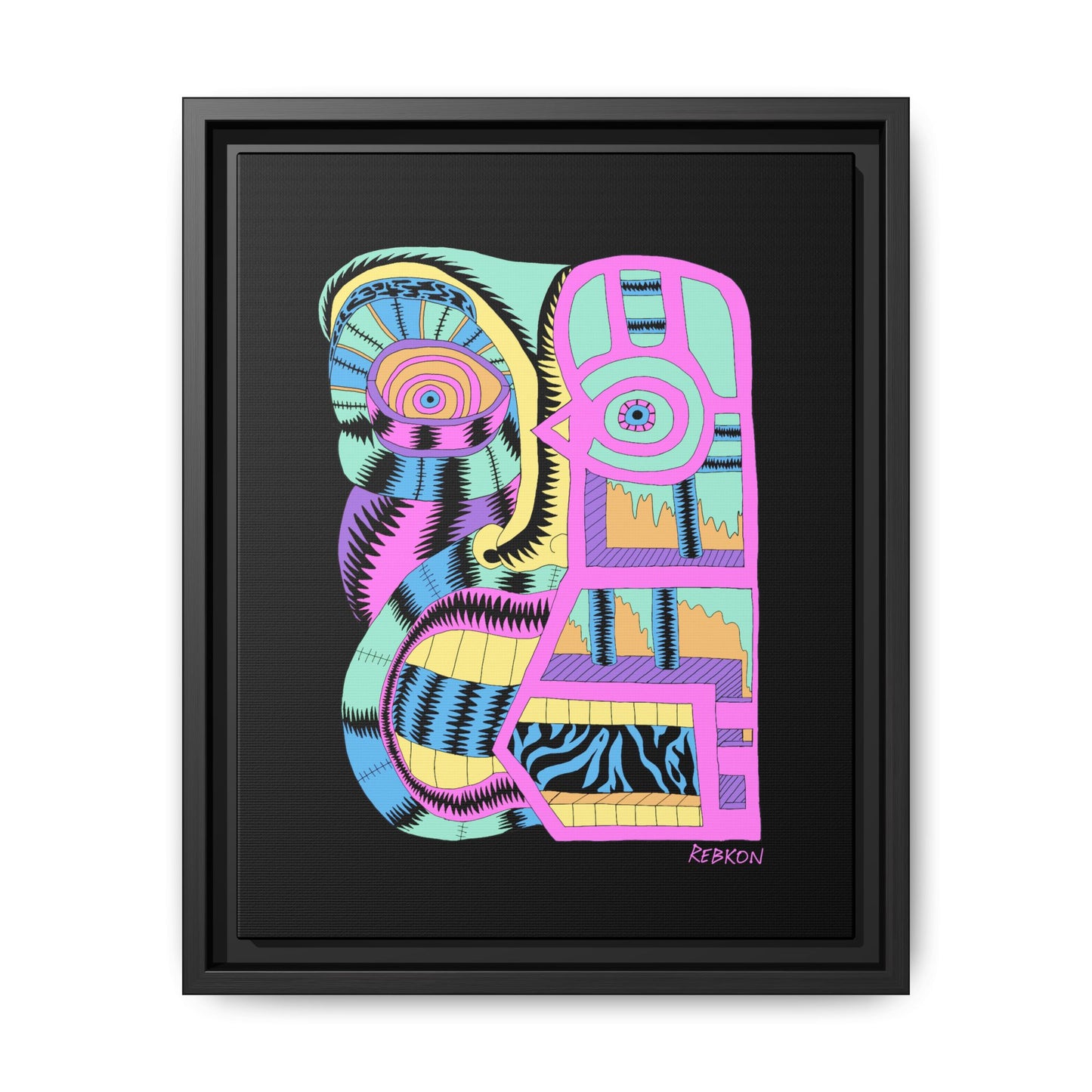 My Face Is Melting Framed Matte Canvas Print