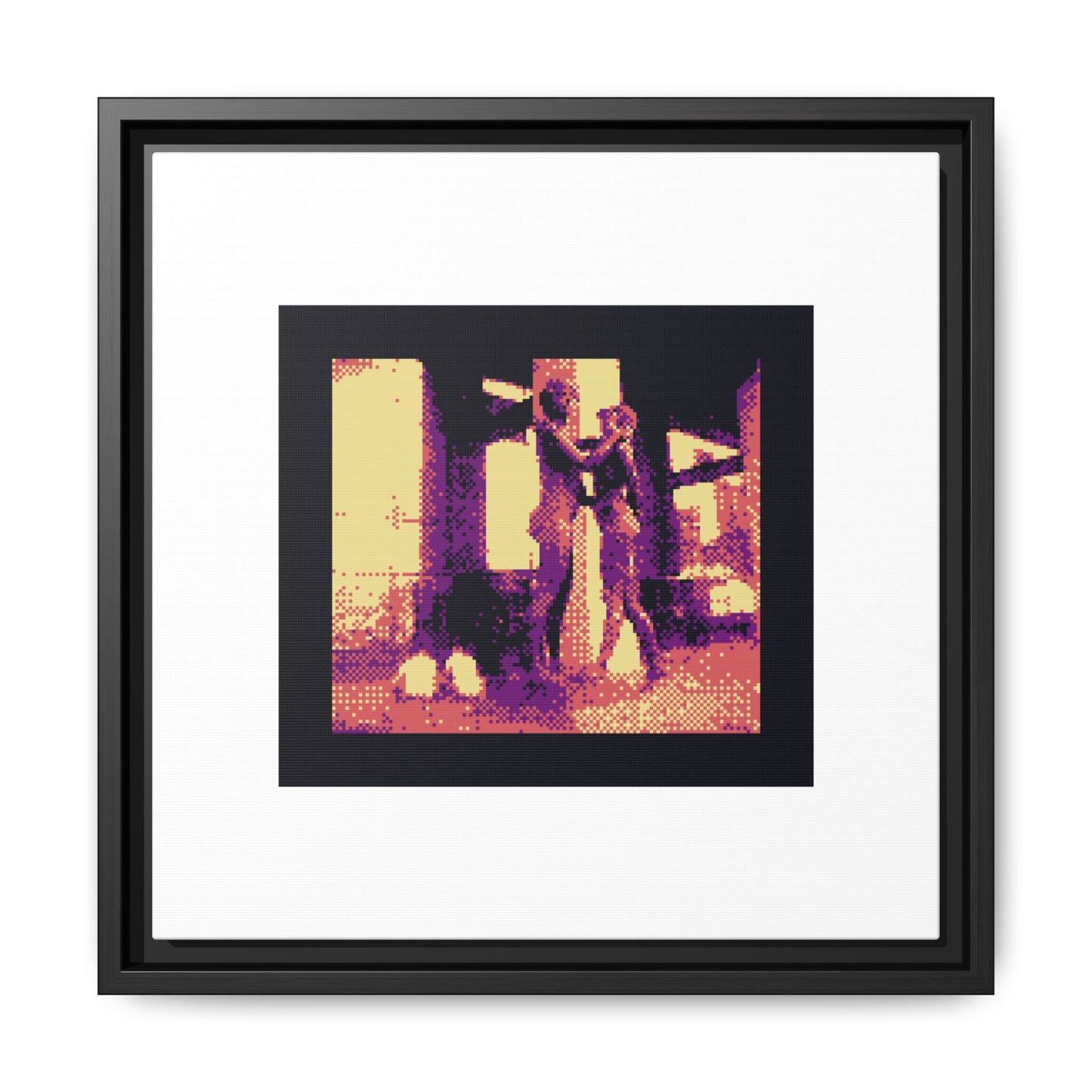 Sentinel Soul Statue Framed Matte Canvas Print