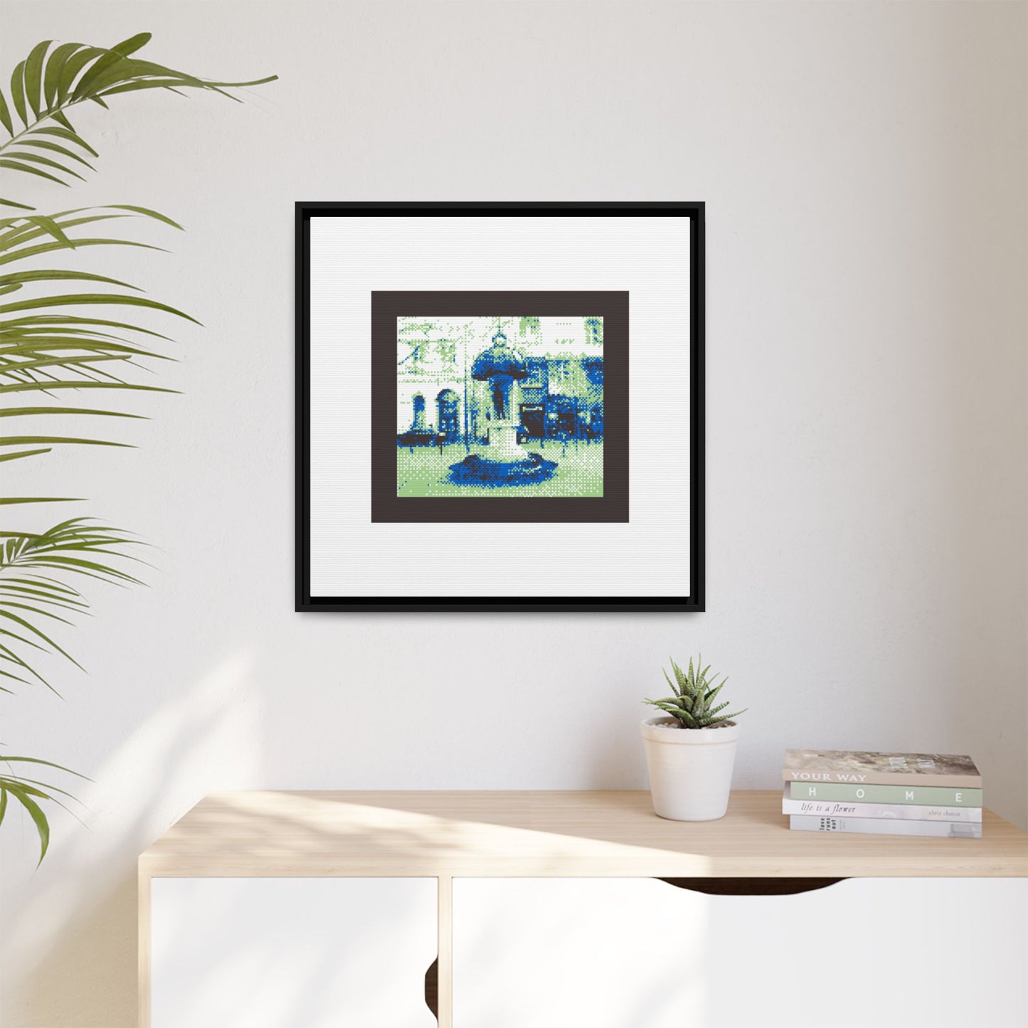 Uhr Mit Sculpture Framed Matte Canvas Print