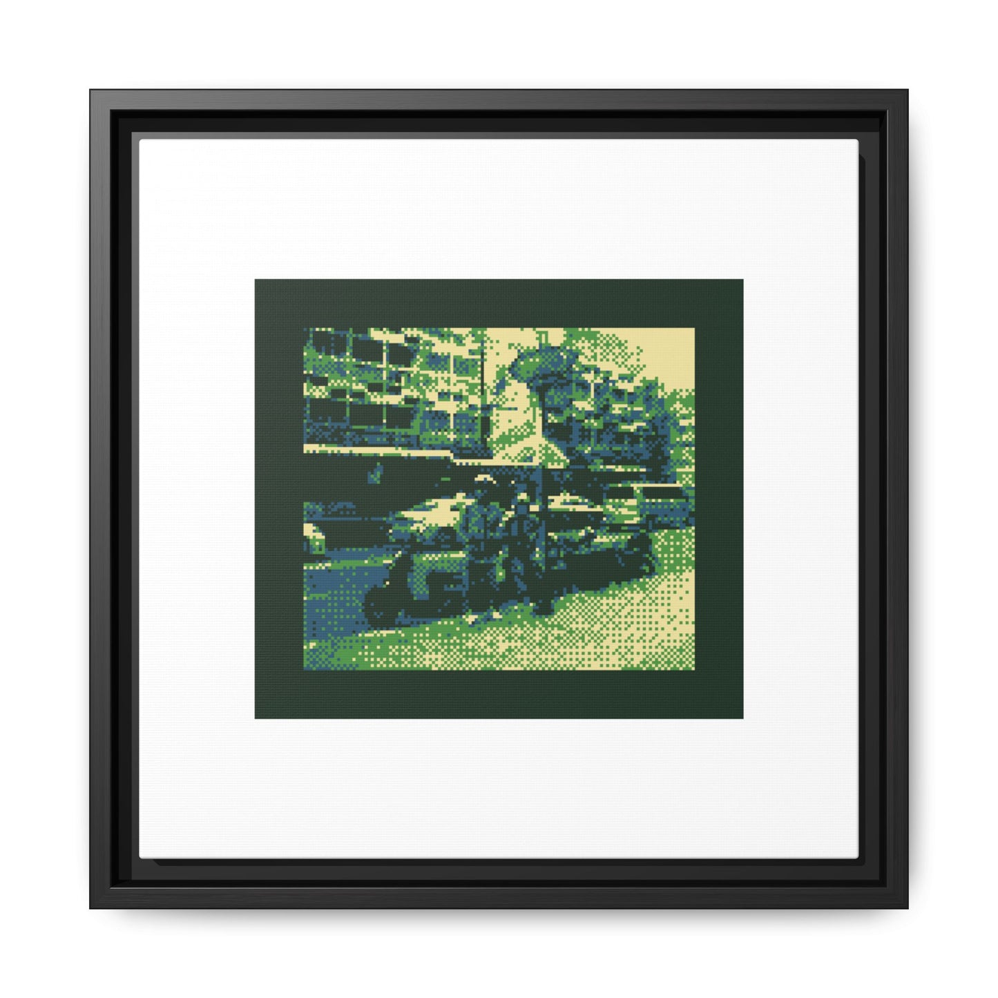 Grab Bikes Framed Matte Canvas Print