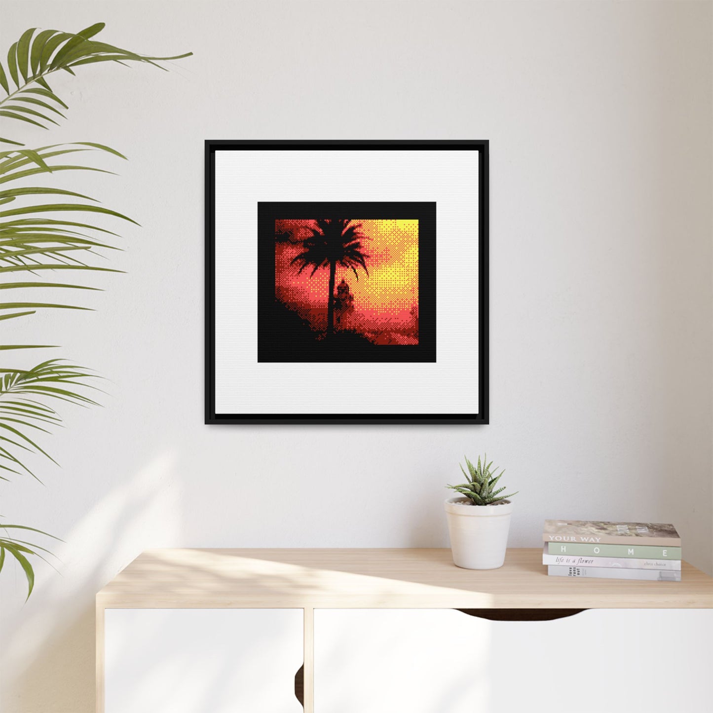 Faro de Cullera Framed Matte Canvas Print