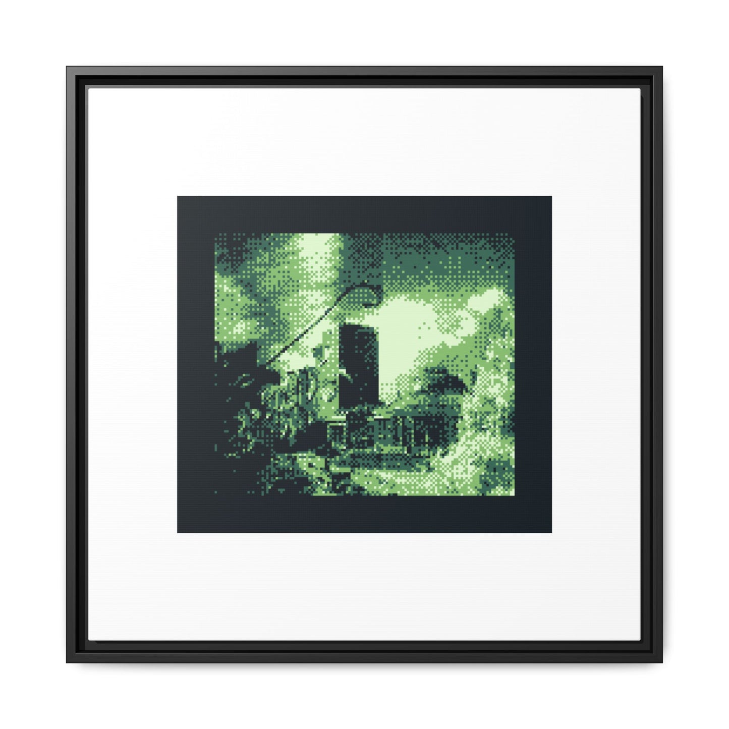 Botanical Gardens Brussels Framed Matte Canvas Print