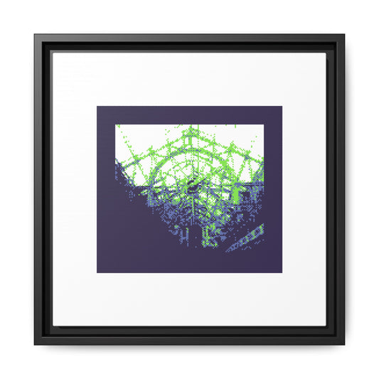 Stephen's Green Clock Framed Matte Canvas Print