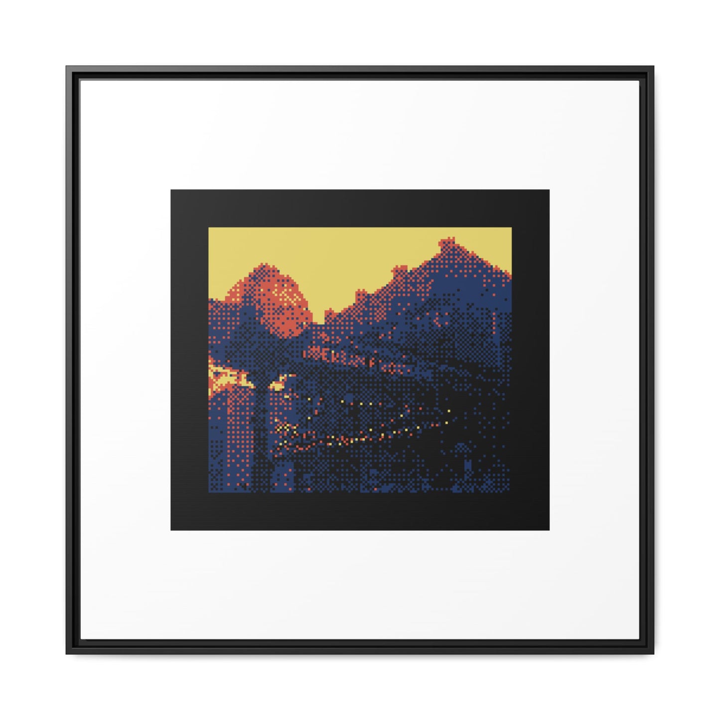 Distillery District Clock Framed Matte Canvas Print