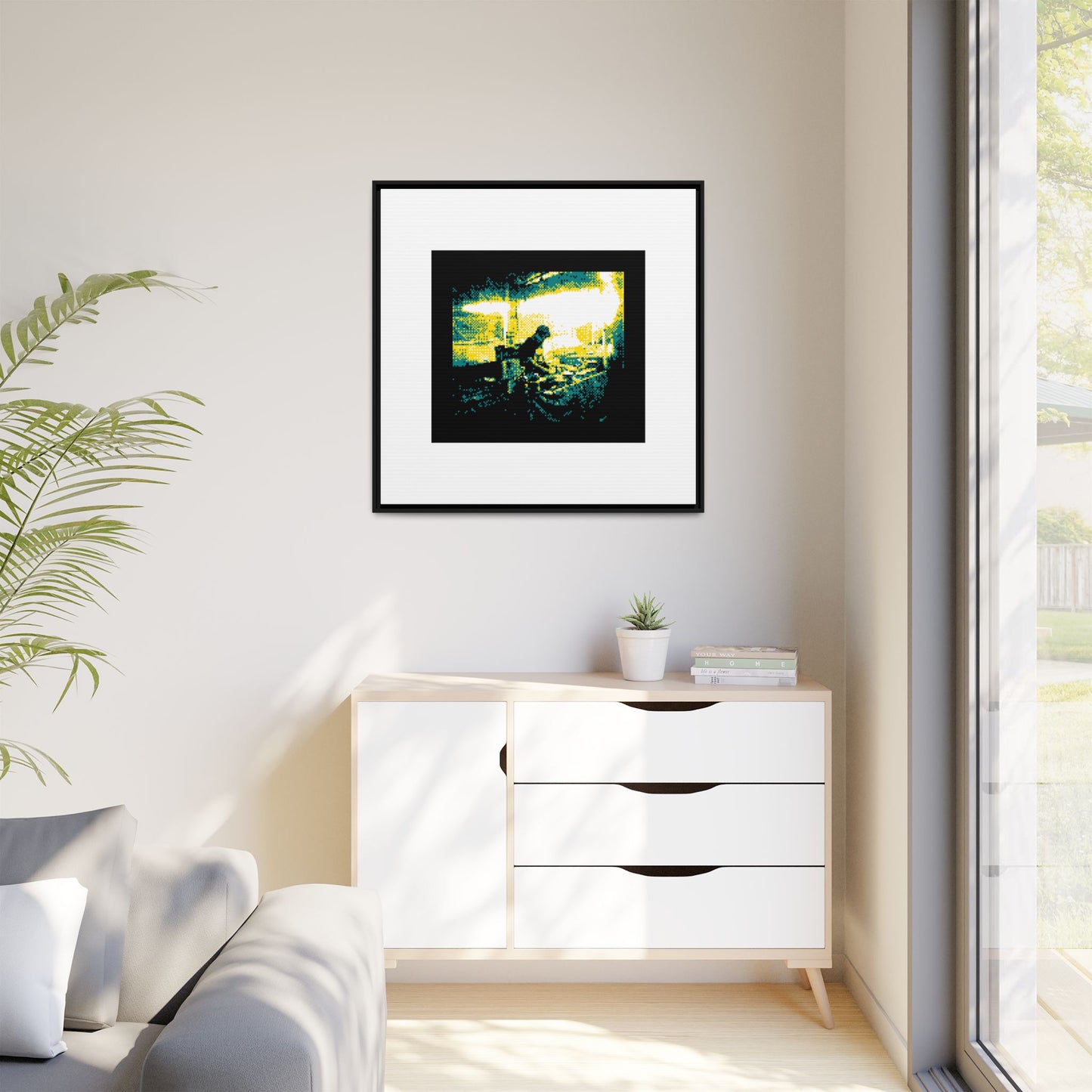 Street Food Framed Matte Canvas Print