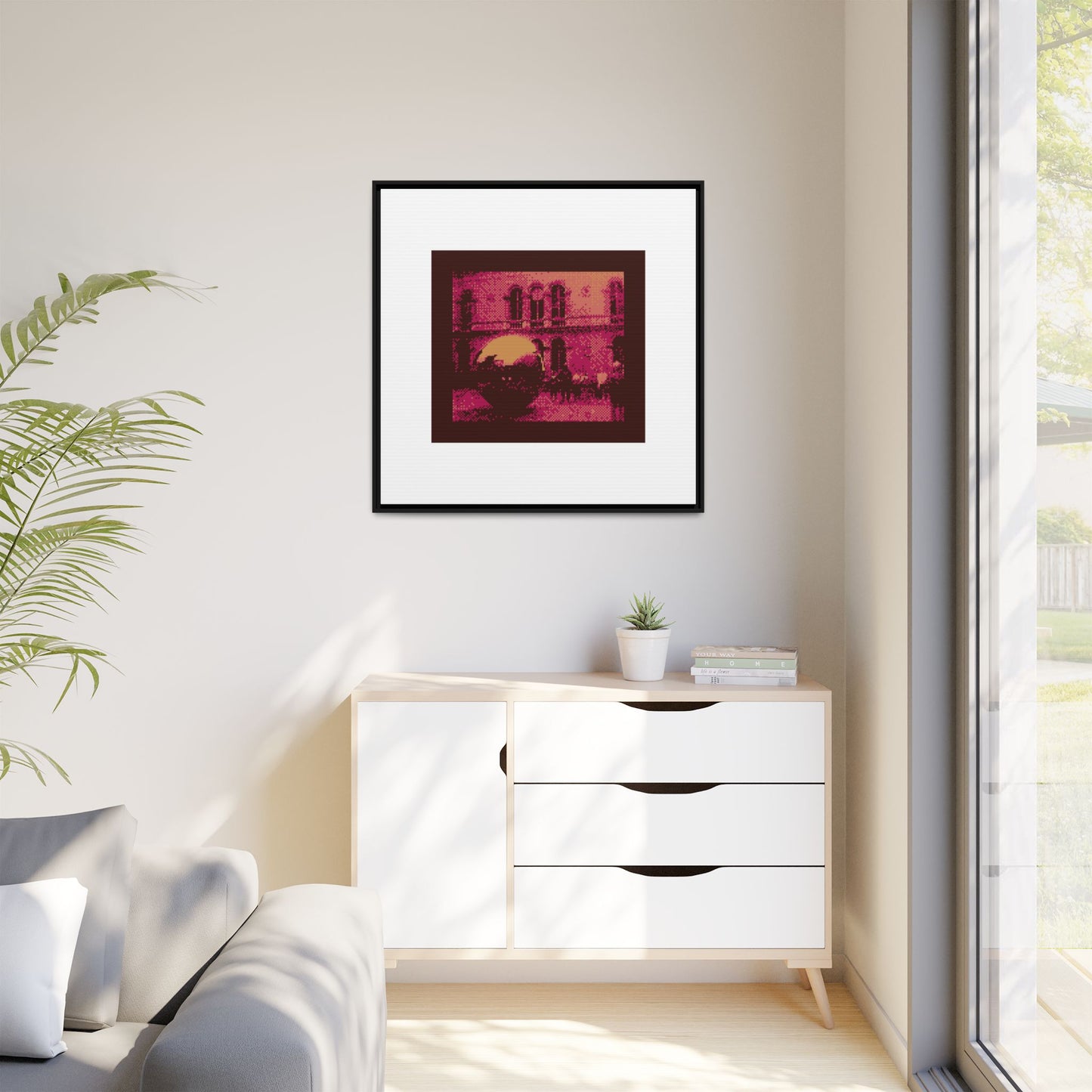 Sphere Within Sphere Framed Matte Canvas Print