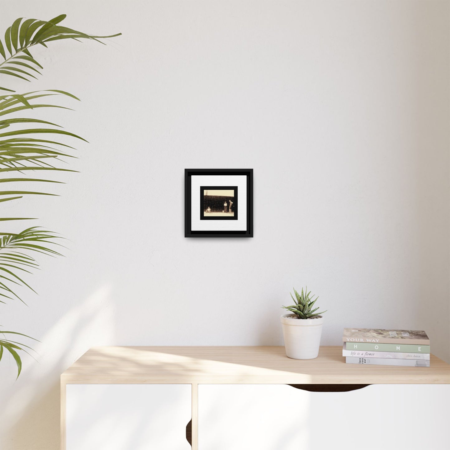 The Smoking Area Framed Matte Canvas Print