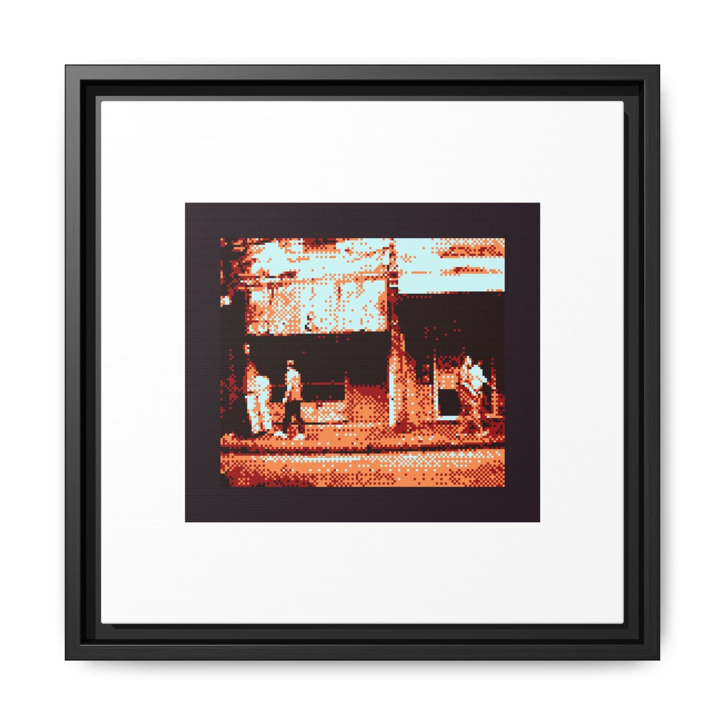BKK Streets Framed Matte Canvas Print