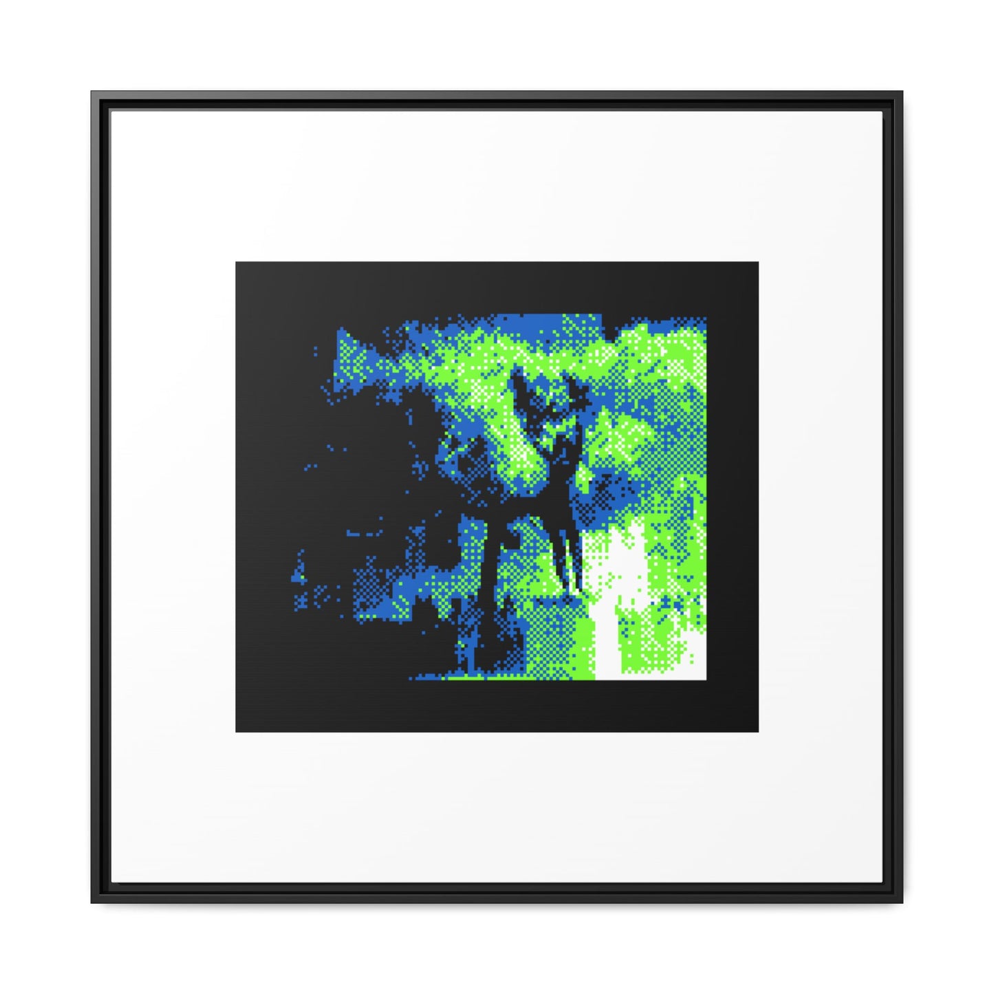 Pl. de la Reina Sculpture Framed Matte Canvas Print