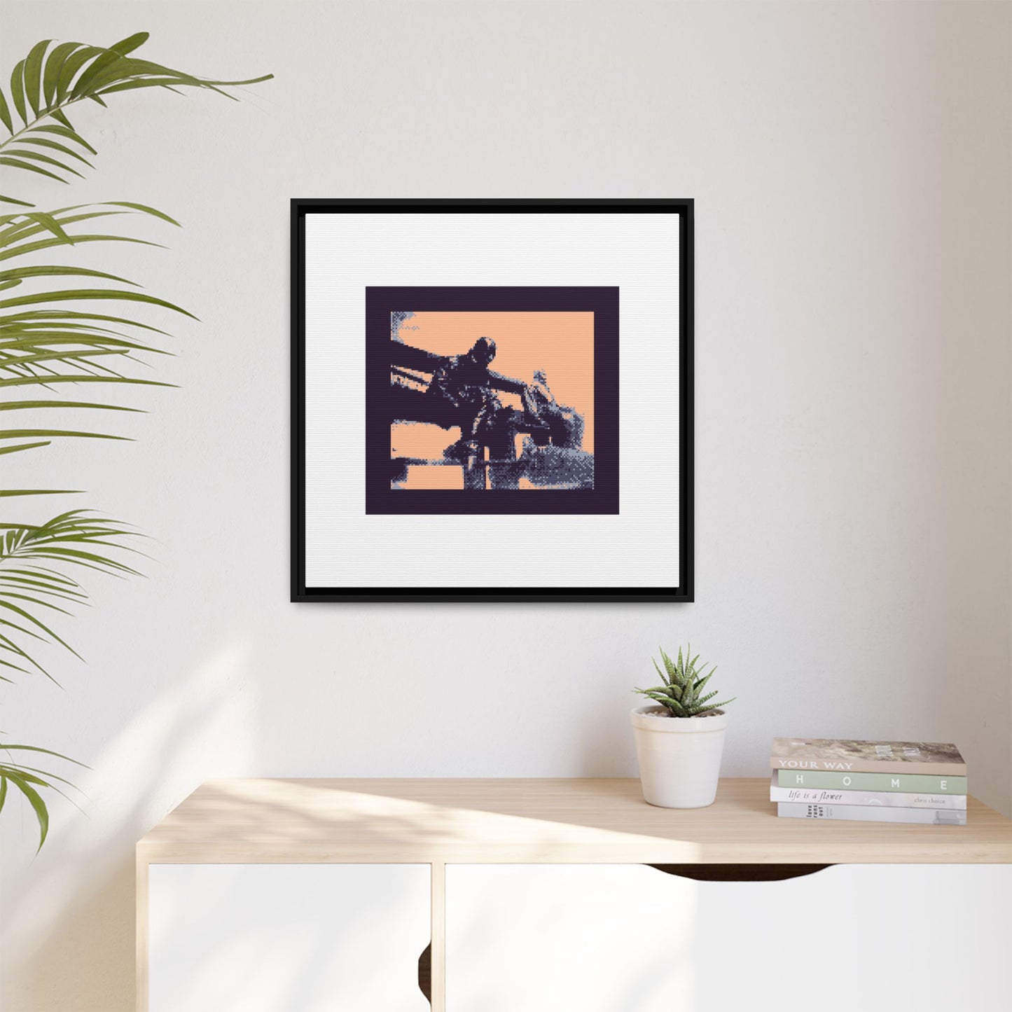 Thirteen Laughing at Each Other Sculpture Framed Matte Canvas Print