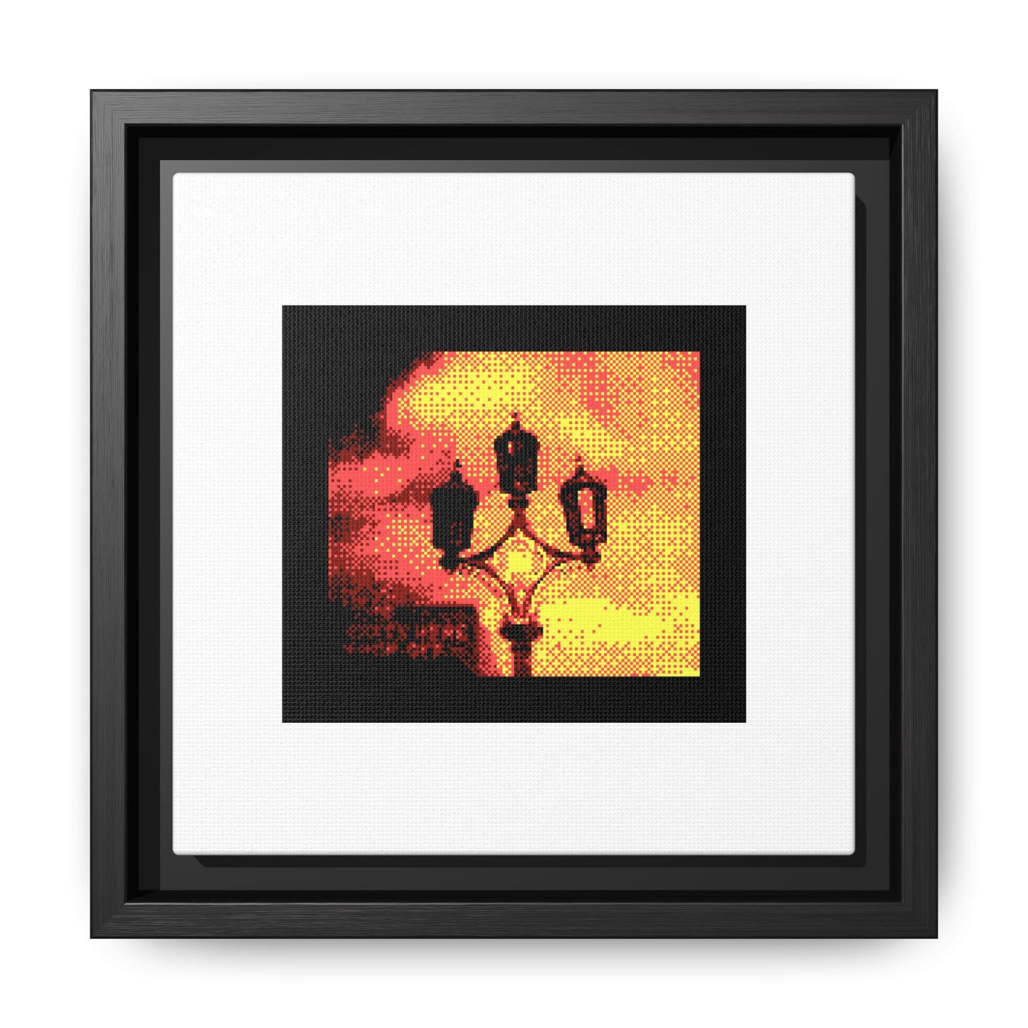Lamppost in London Framed Matte Canvas Print