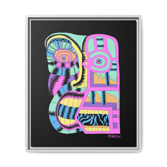 My Face Is Melting Framed Matte Canvas Print