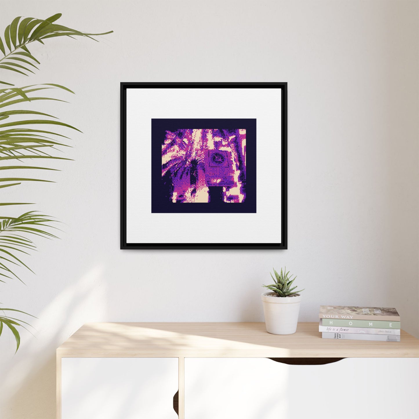 Palm Trees Framed Matte Canvas Print