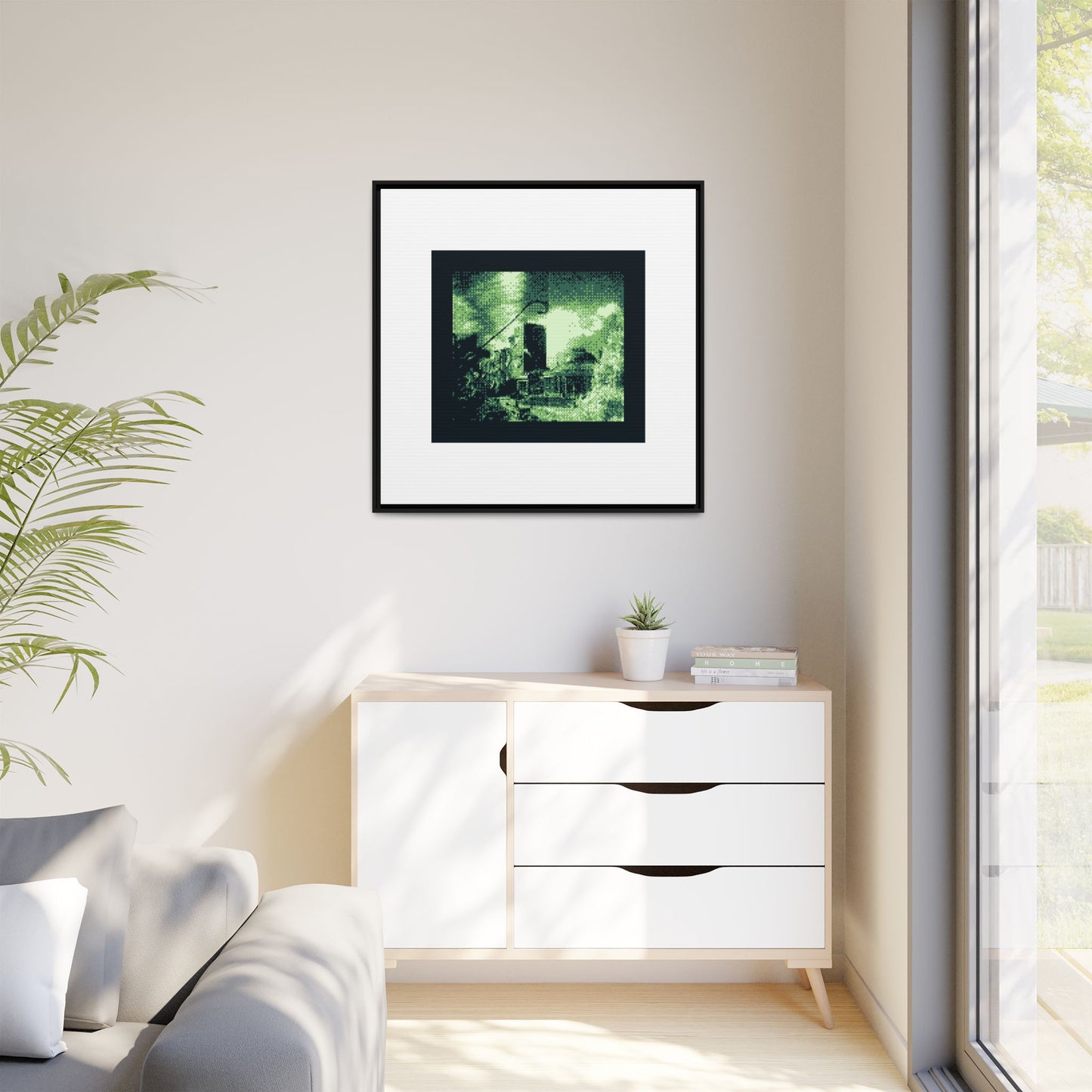 Botanical Gardens Brussels Framed Matte Canvas Print