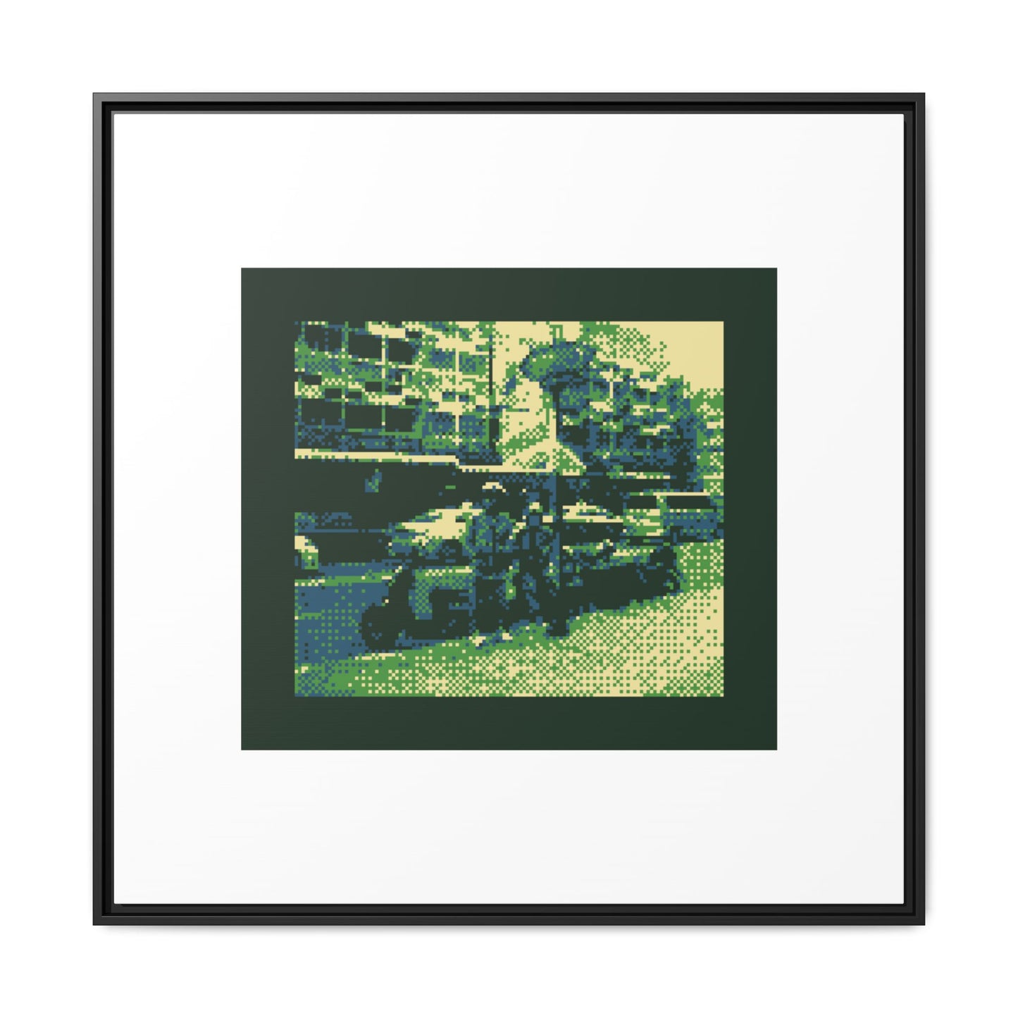 Grab Bikes Framed Matte Canvas Print
