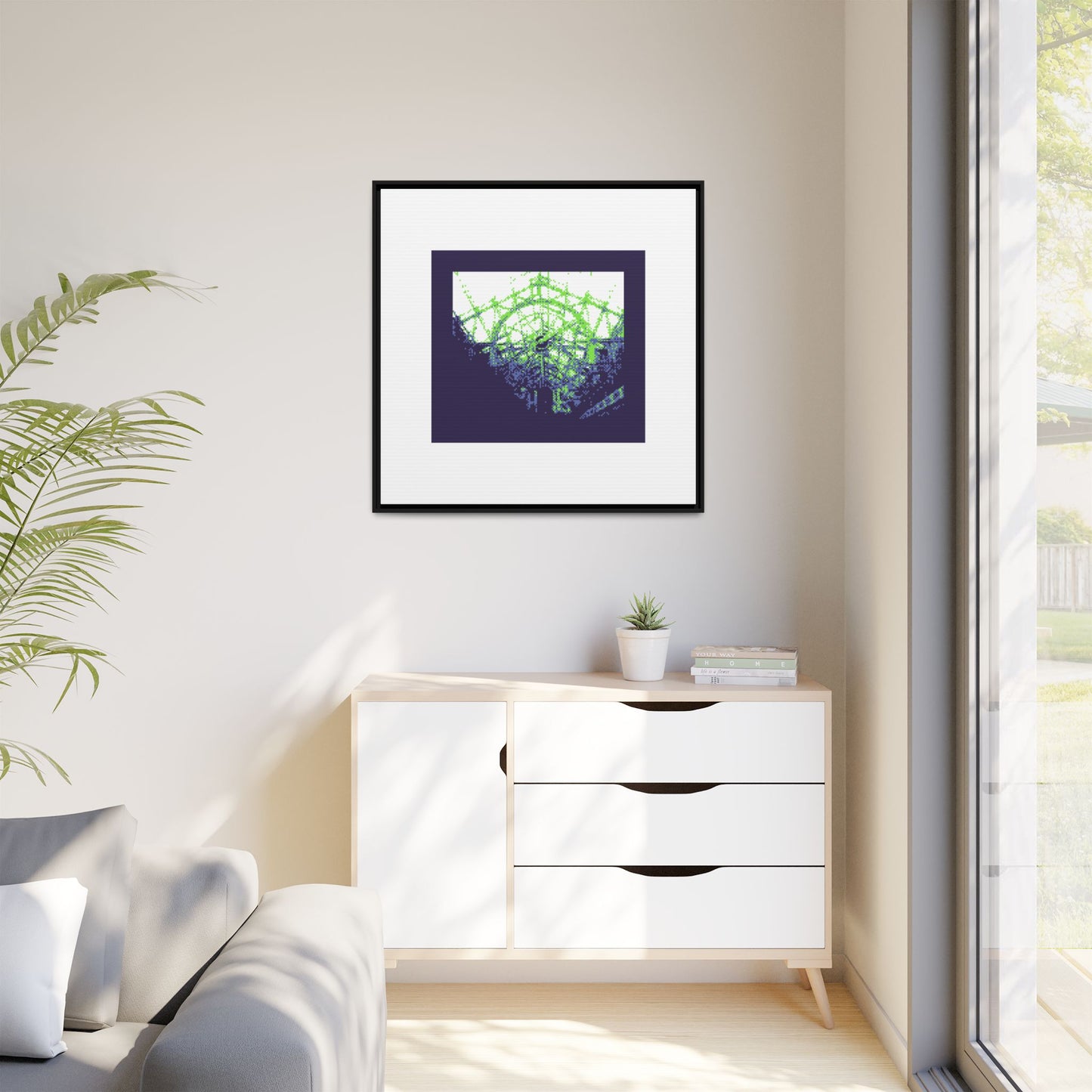 Stephen's Green Clock Framed Matte Canvas Print