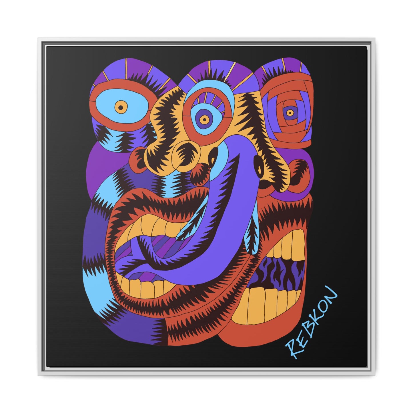 Fish Breath Framed Matte Canvas Print