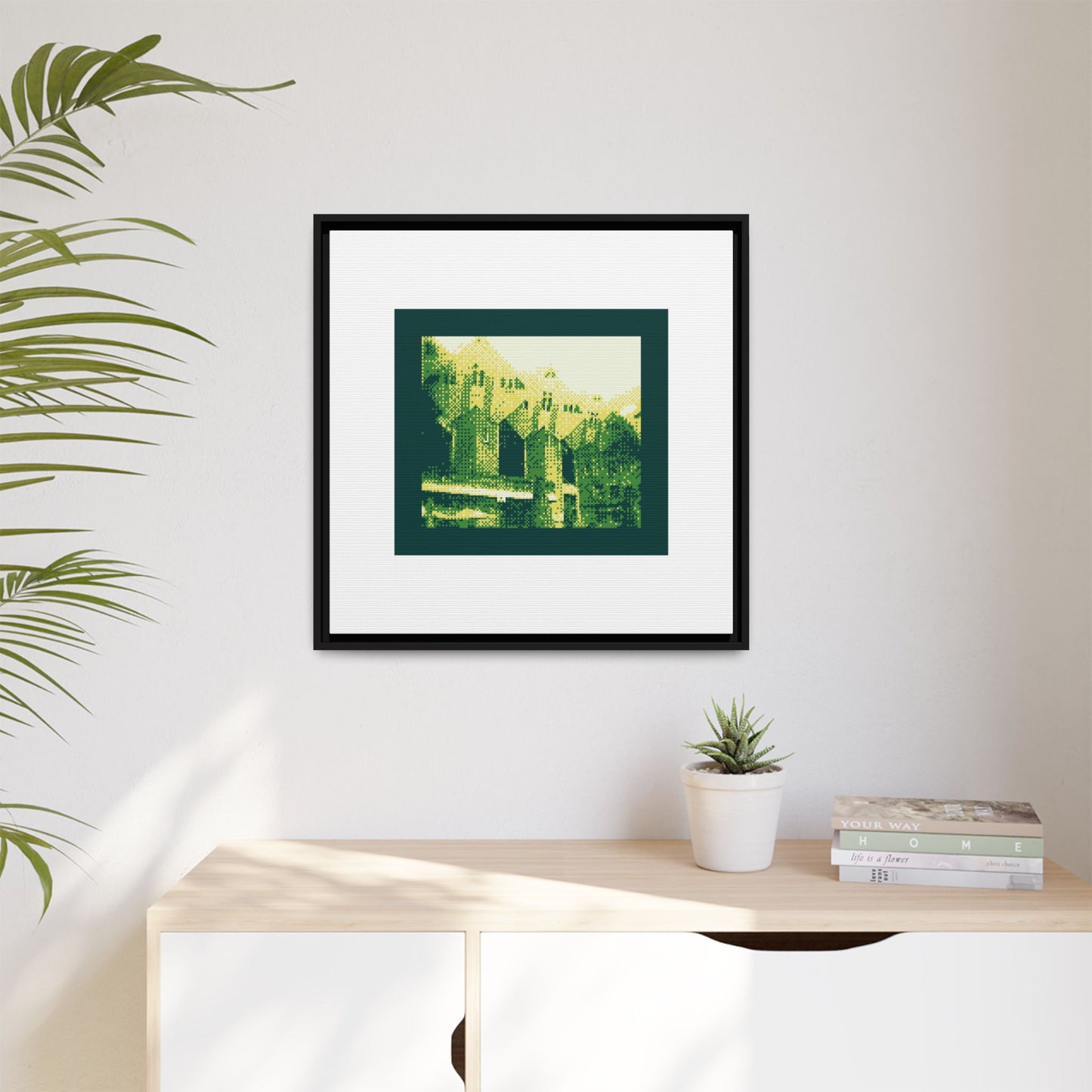 Kijk-Kubus Houses Framed Matte Canvas Print