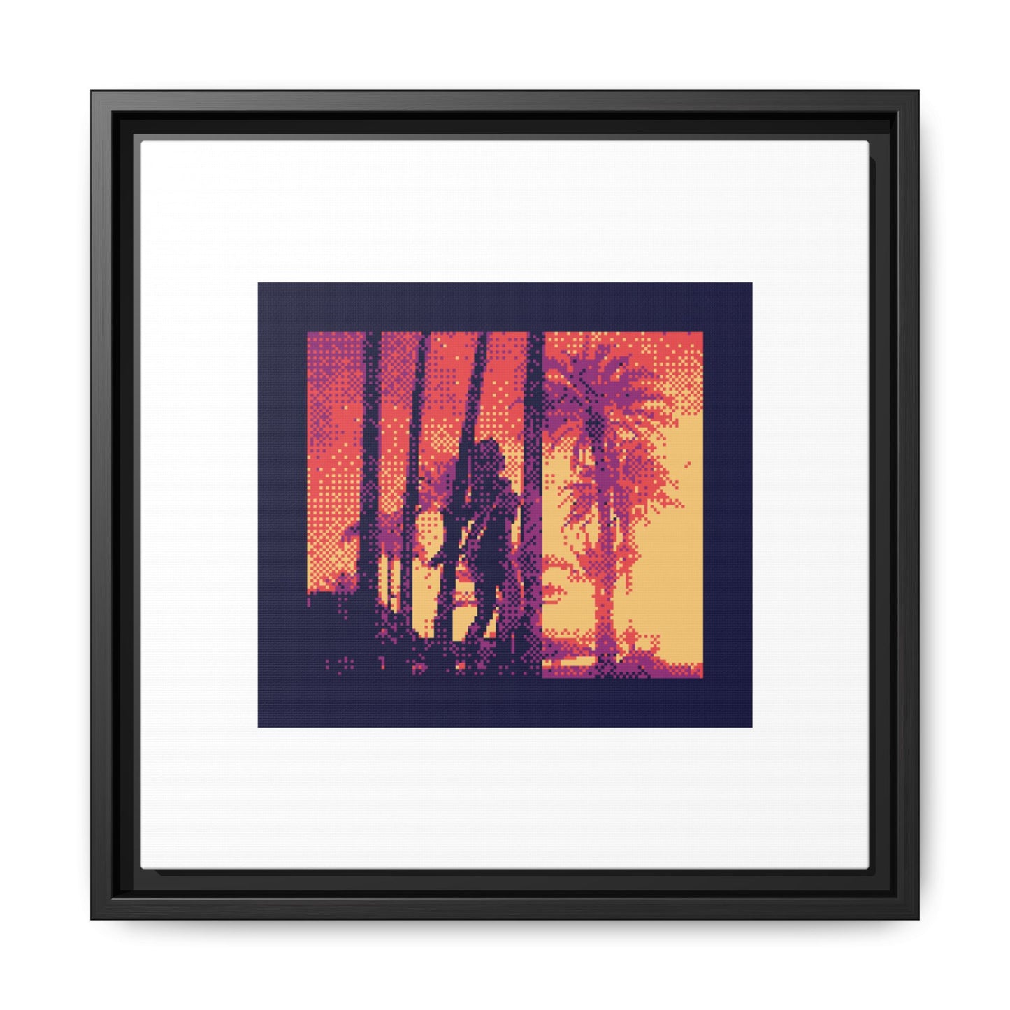 Cullera Beach Framed Matte Canvas Print