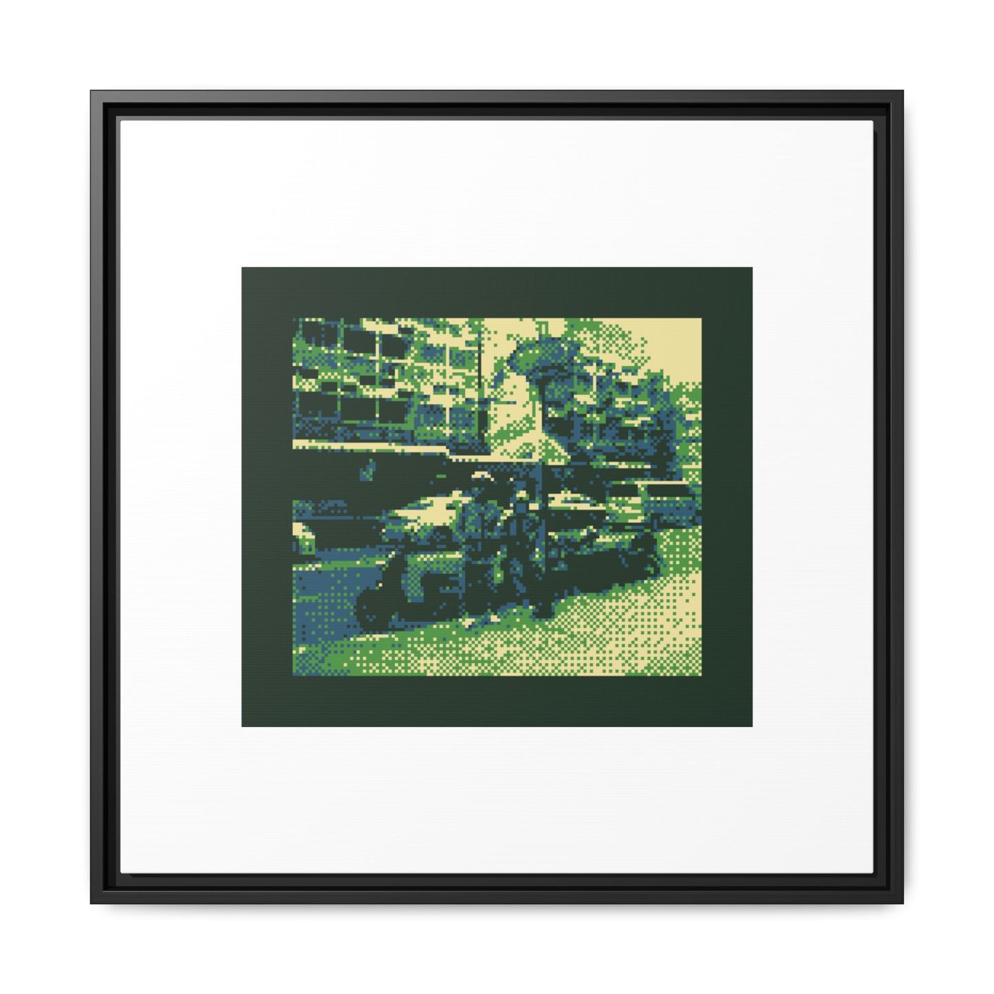 Grab Bikes Framed Matte Canvas Print