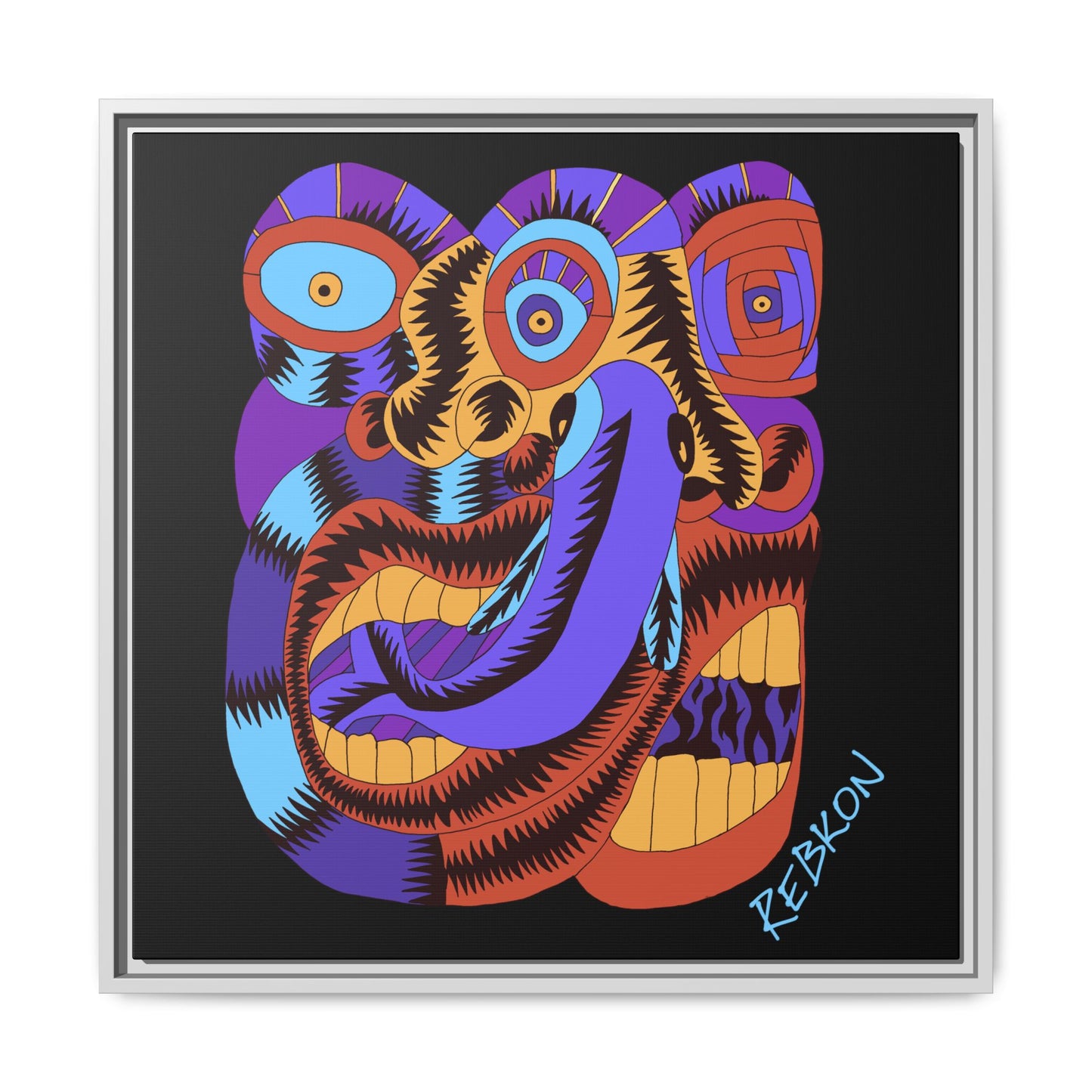 Fish Breath Framed Matte Canvas Print