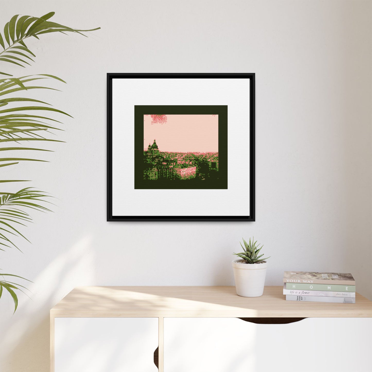 Budapest Skyline Framed Matte Canvas Print