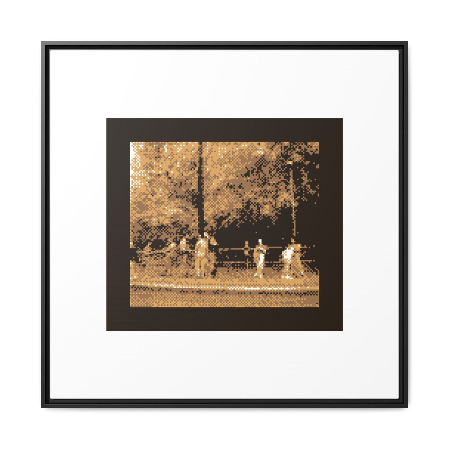 Waiting for the Luas Framed Matte Canvas Print