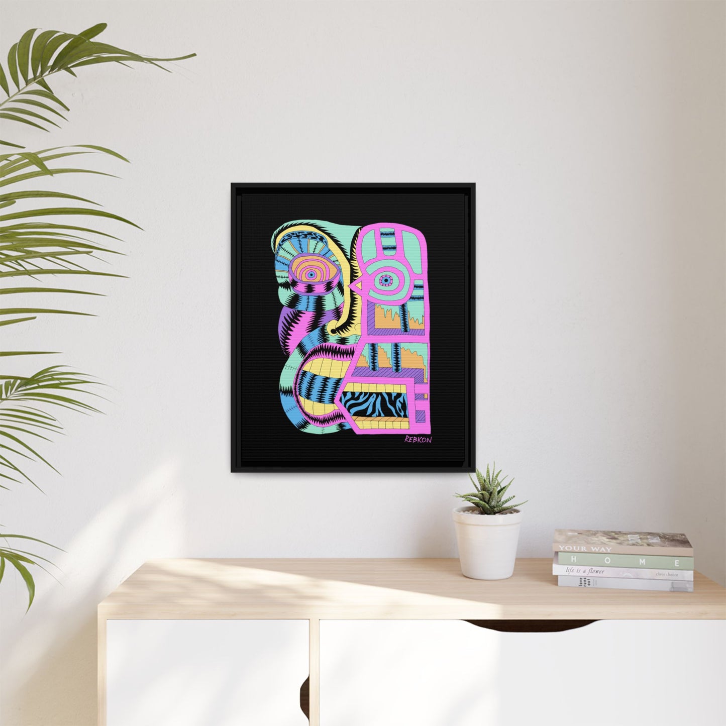 My Face Is Melting Framed Matte Canvas Print