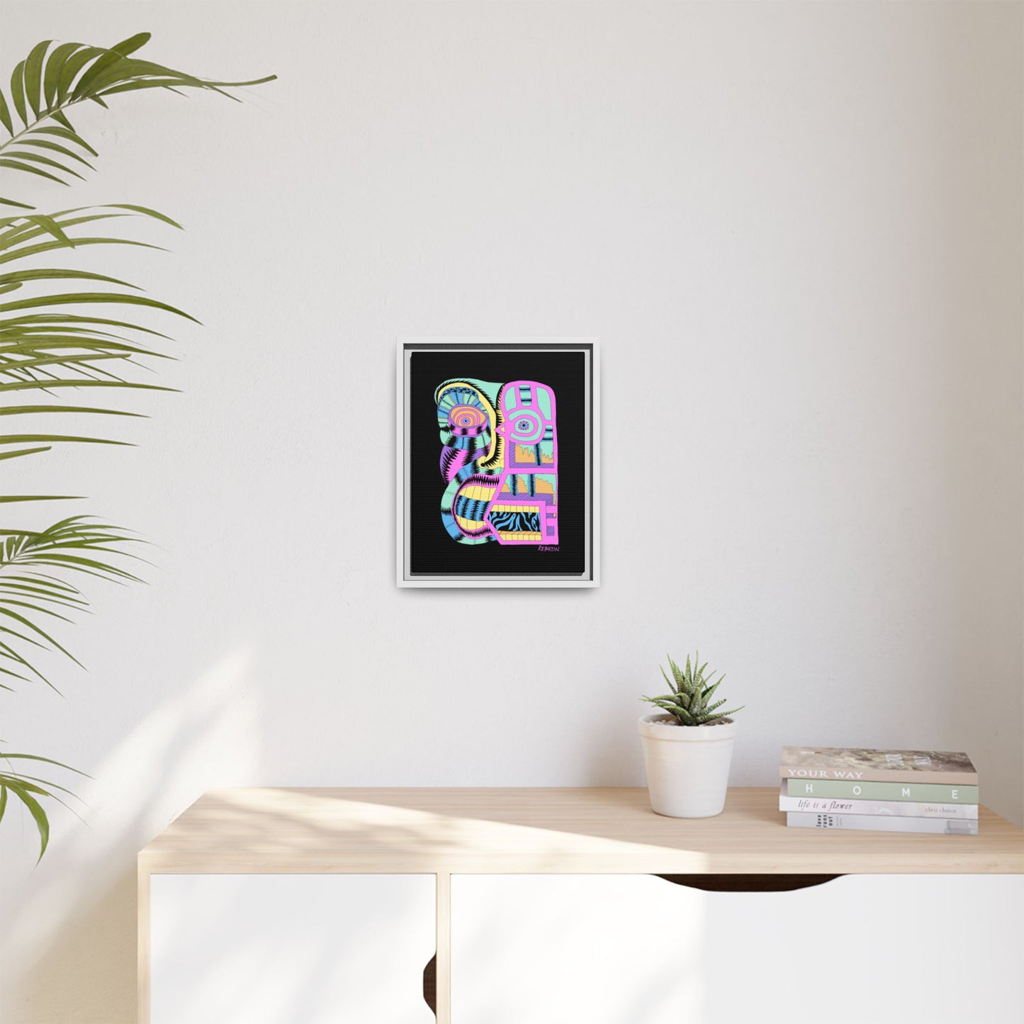My Face Is Melting Framed Matte Canvas Print