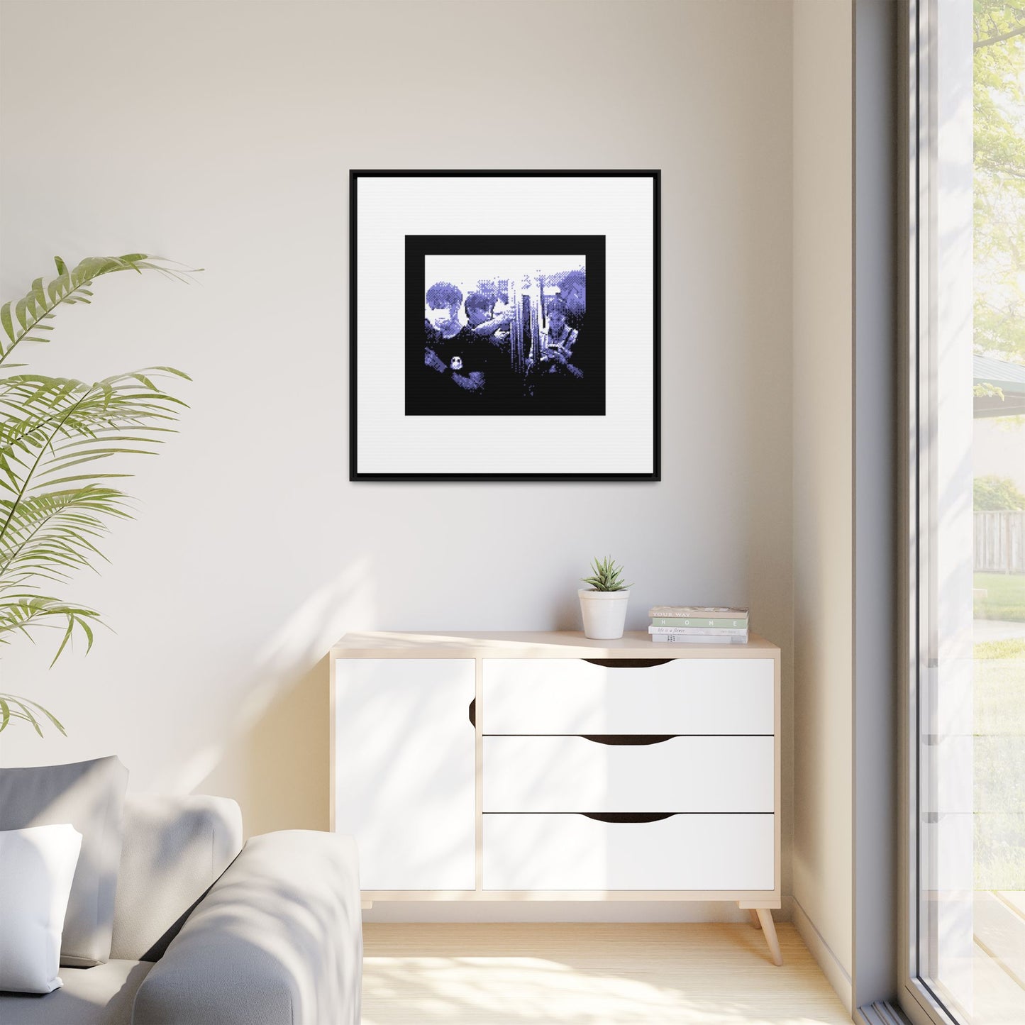 Skytrain Framed Matte Canvas Print