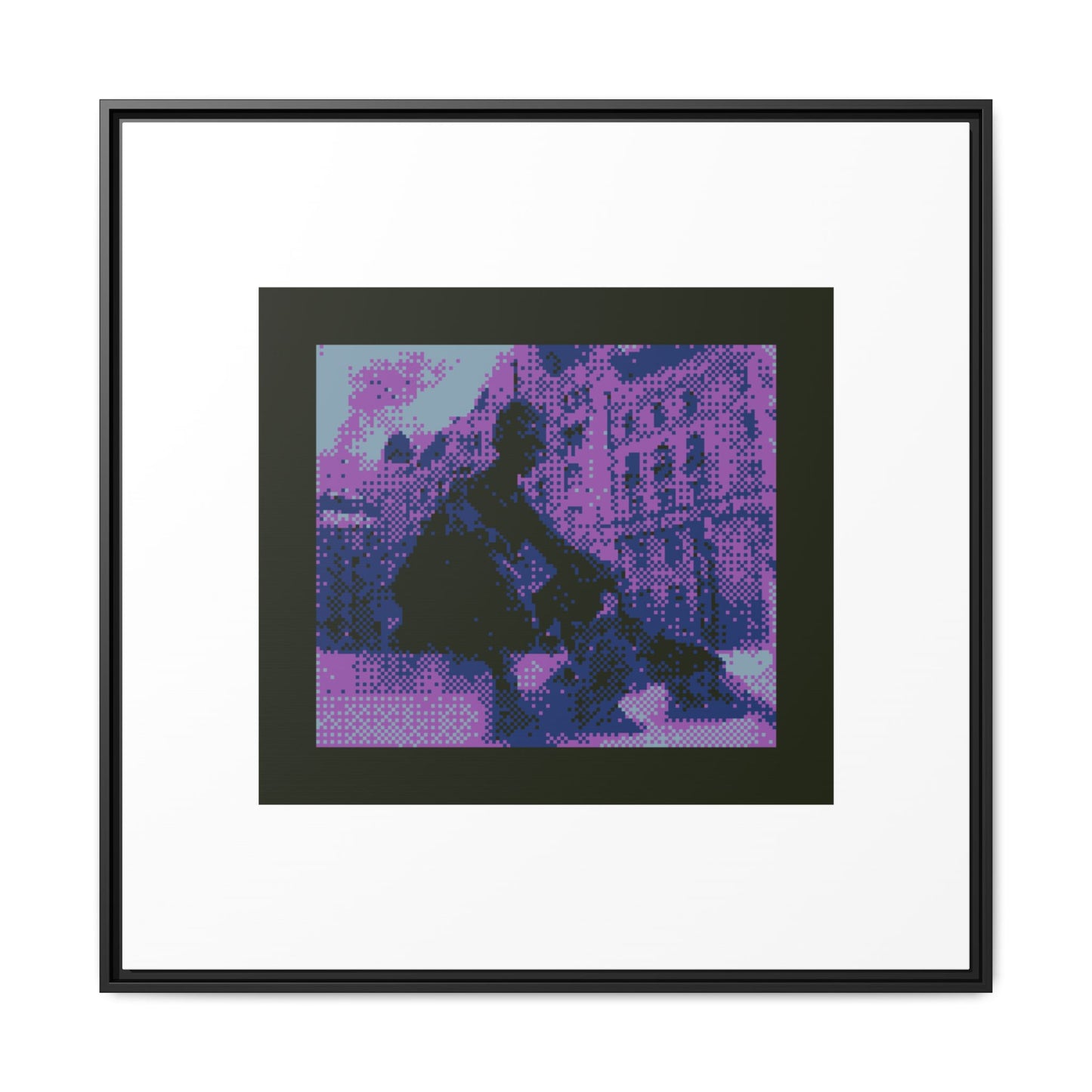 Attila József Sculpture Framed Matte Canvas Print