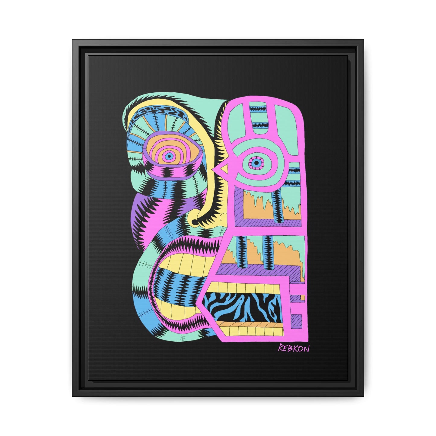 My Face Is Melting Framed Matte Canvas Print