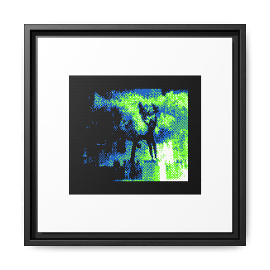 Pl. de la Reina Sculpture Framed Matte Canvas Print