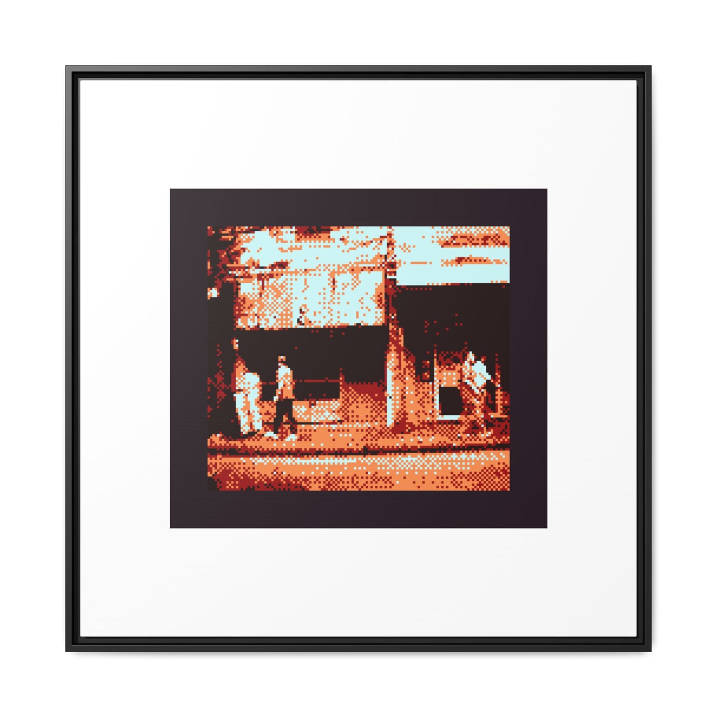 BKK Streets Framed Matte Canvas Print