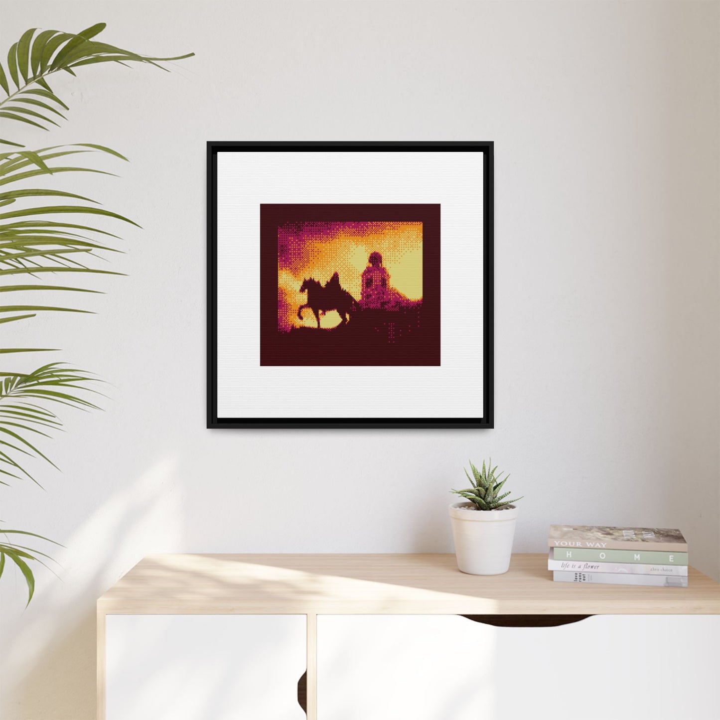 Carlos III Statue Framed Matte Canvas Print