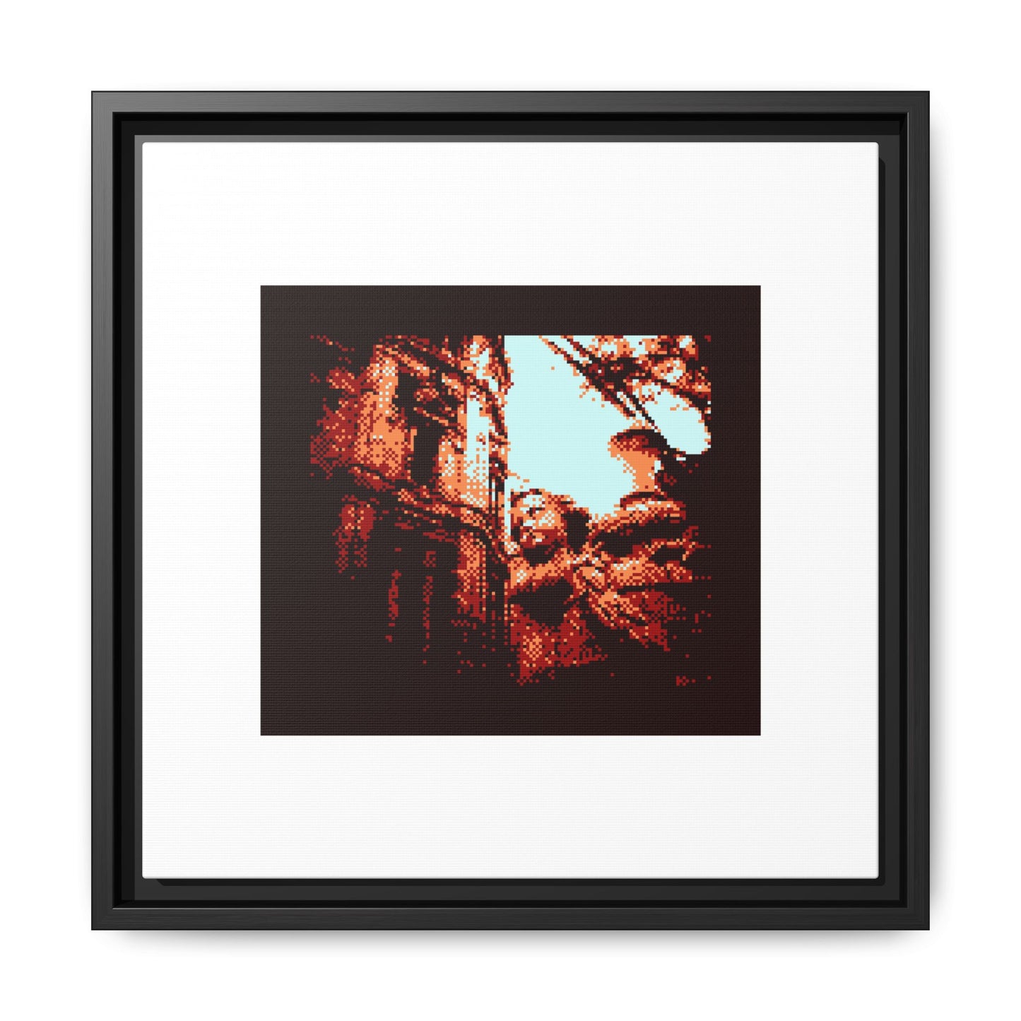 Niños con jarrón de Cibeles Sculpture Framed Matte Canvas Print