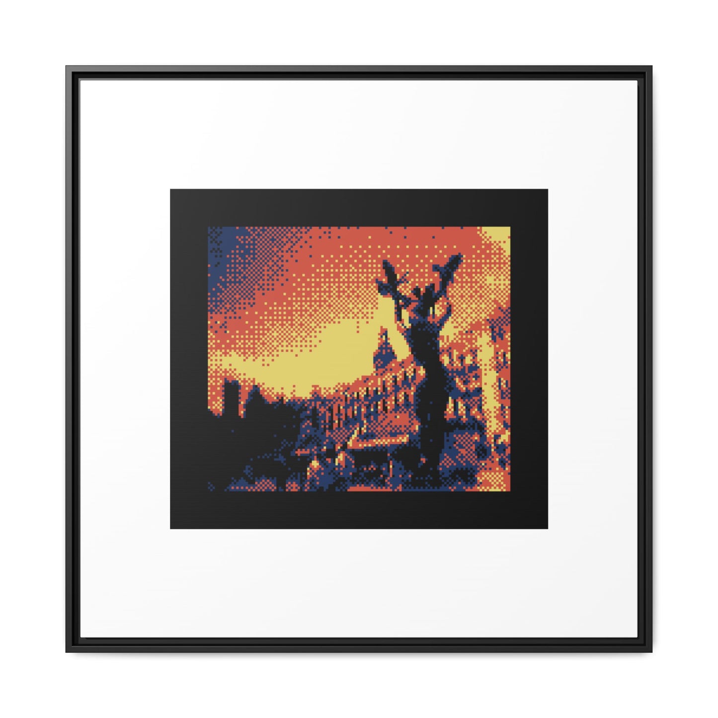 Pl. de la Reina Framed Matte Canvas Print