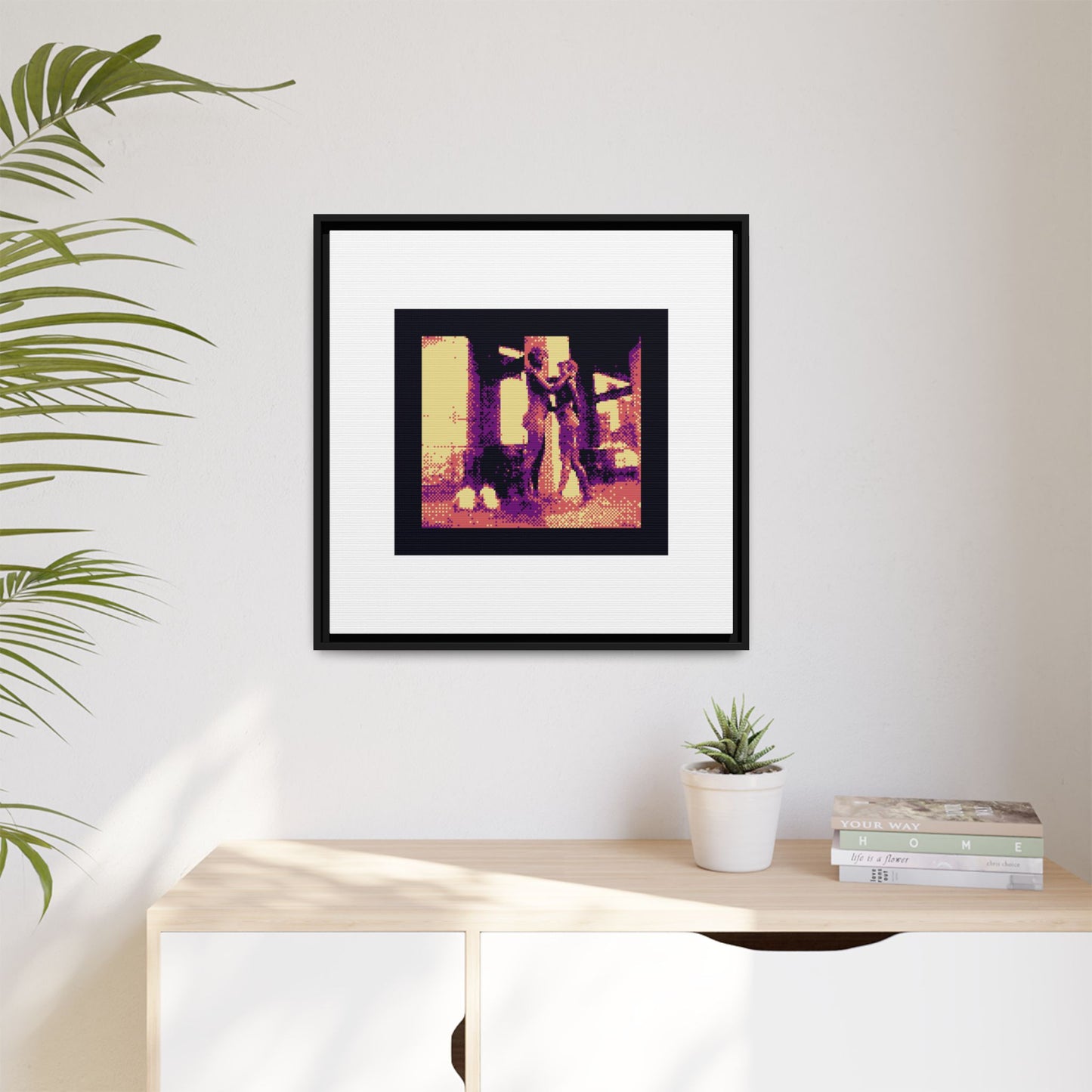 Sentinel Soul Statue Framed Matte Canvas Print