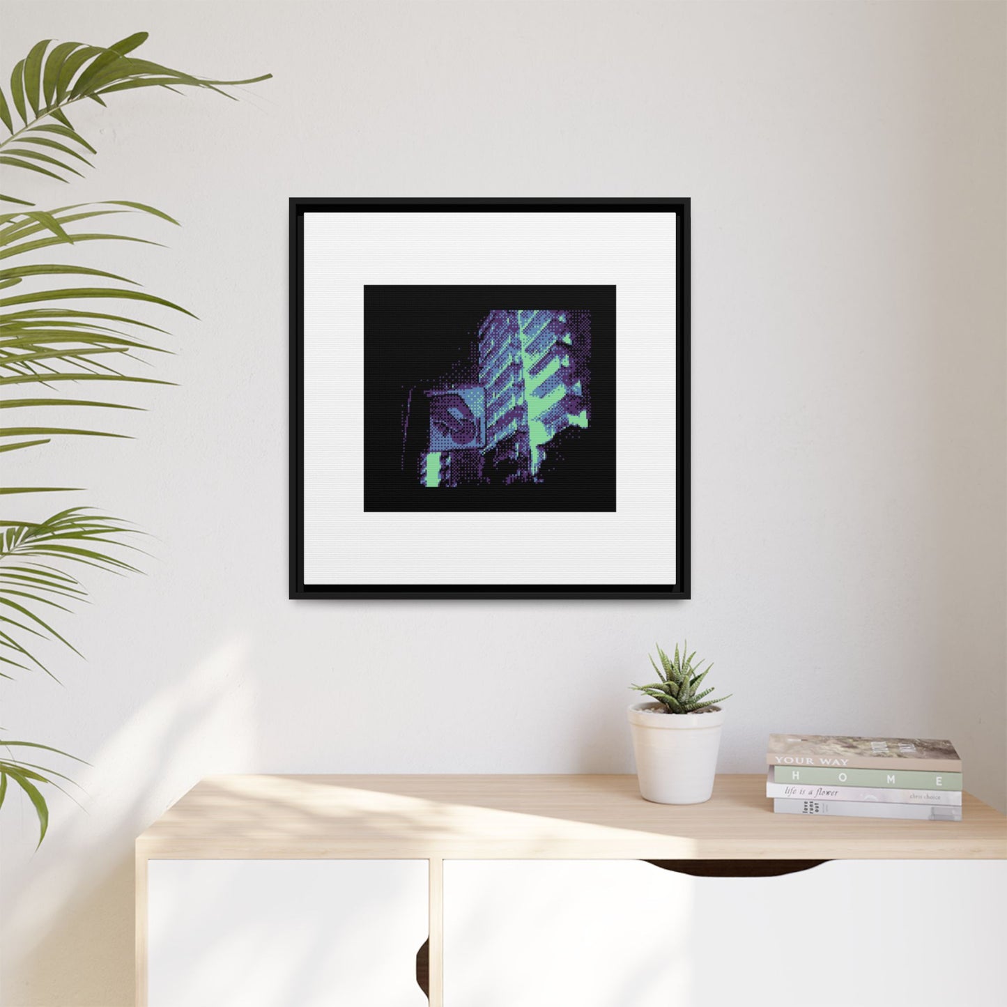 Cullera Parking Framed Matte Canvas Print