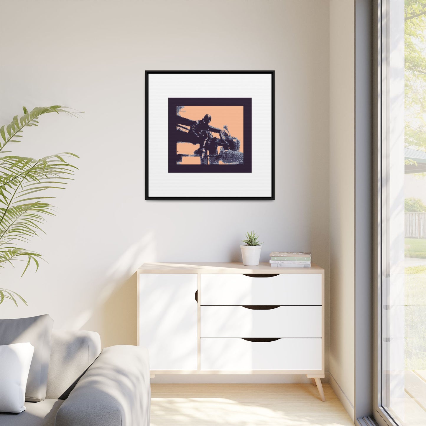 Thirteen Laughing at Each Other Sculpture Framed Matte Canvas Print