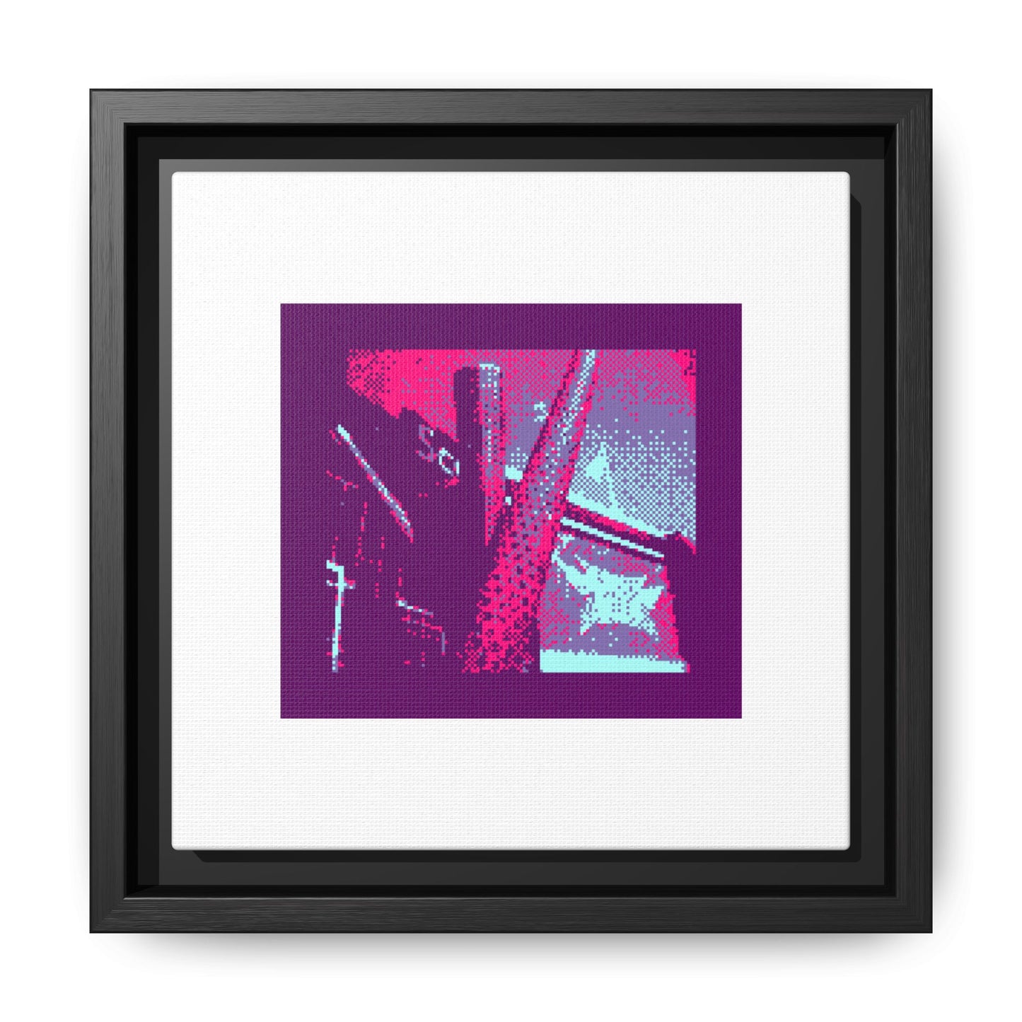 Searchlight Starlight Spotlight Sculpture Framed Matte Canvas Print
