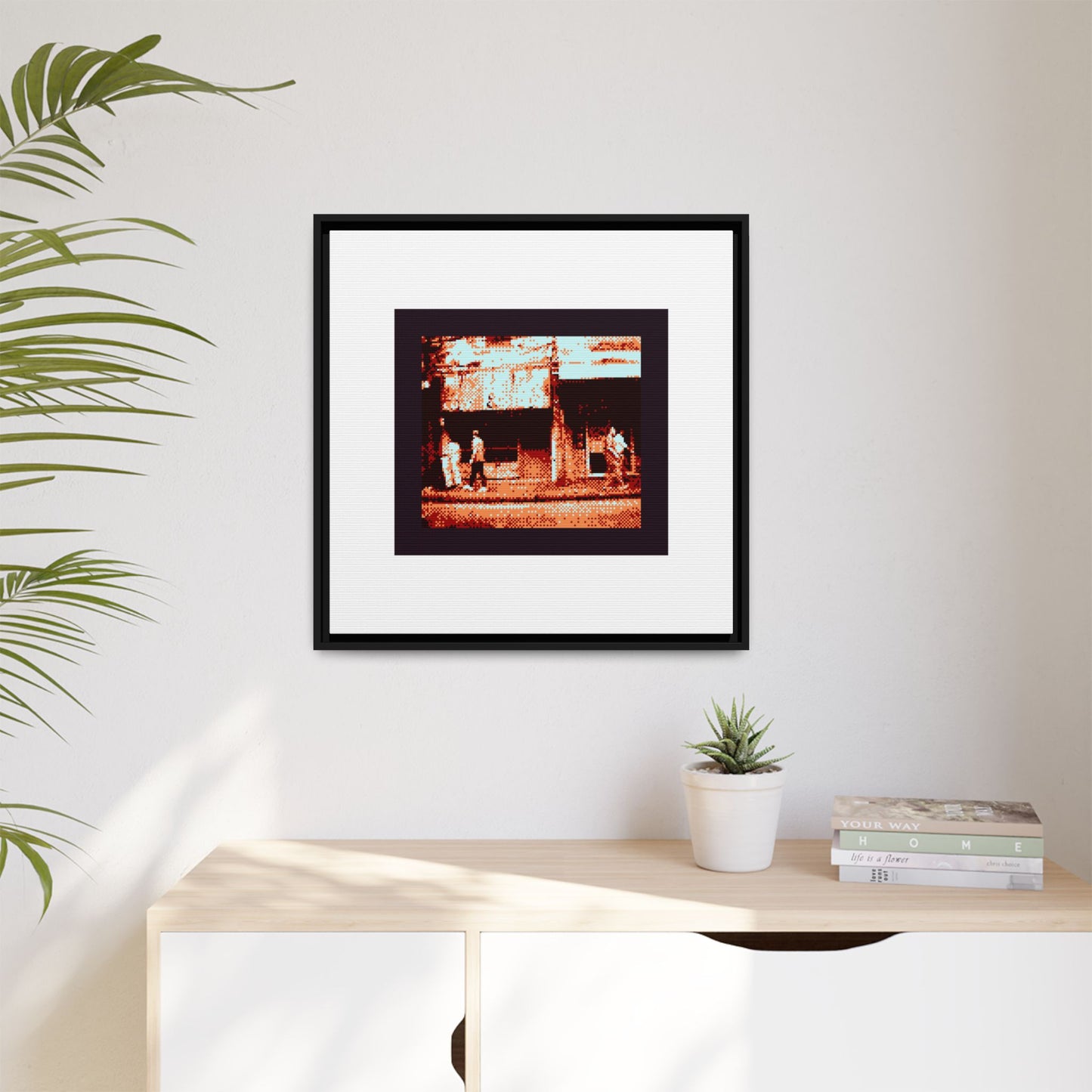 BKK Streets Framed Matte Canvas Print